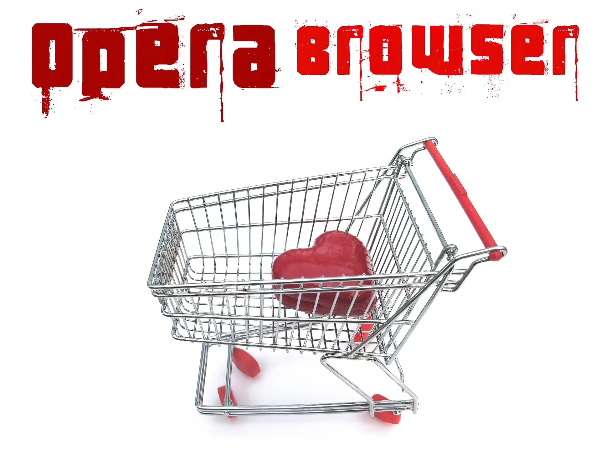 koszyk, serce, wózek, Opera