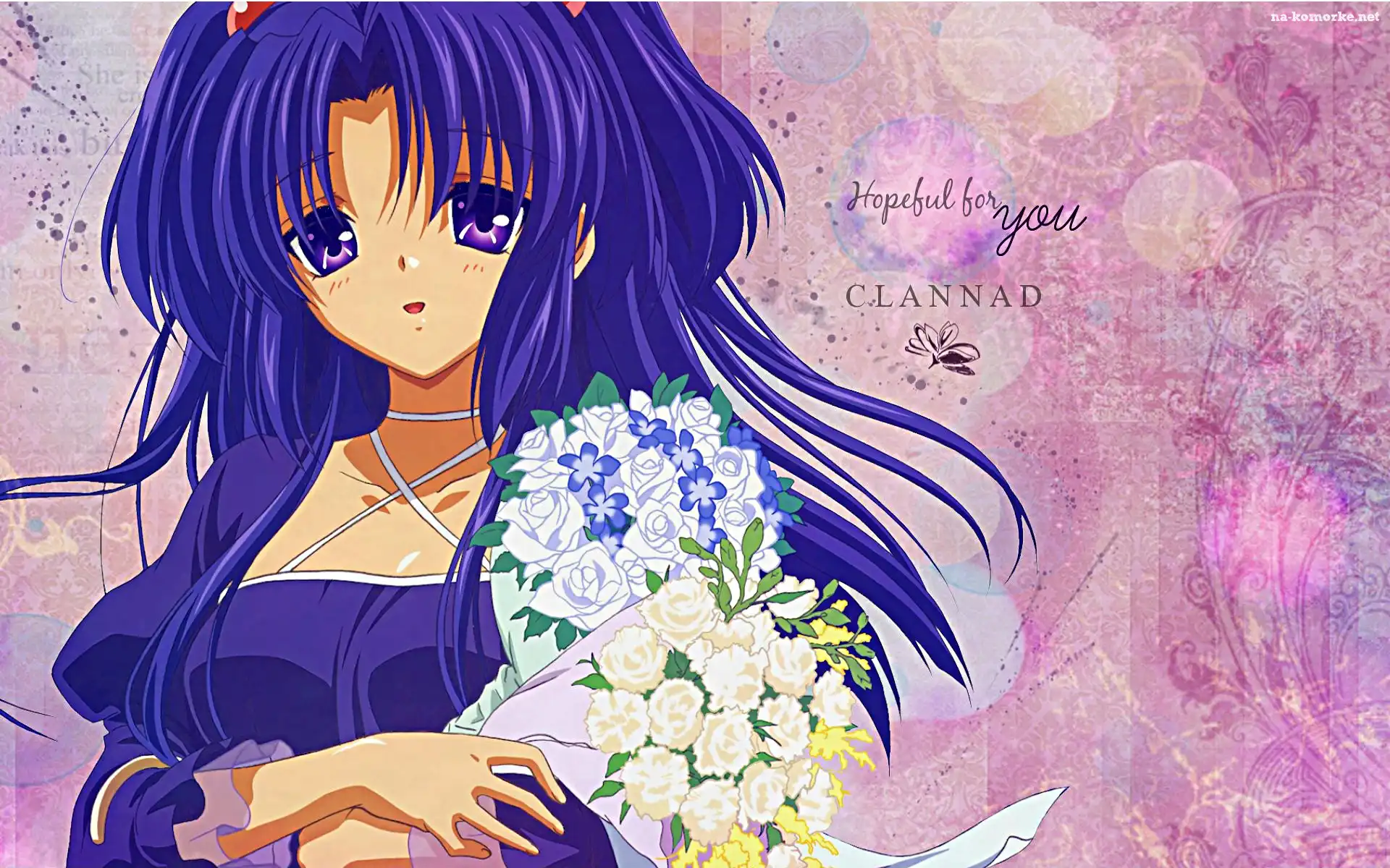 Kotomi Ichinose, kwiaty, Clannad, anime