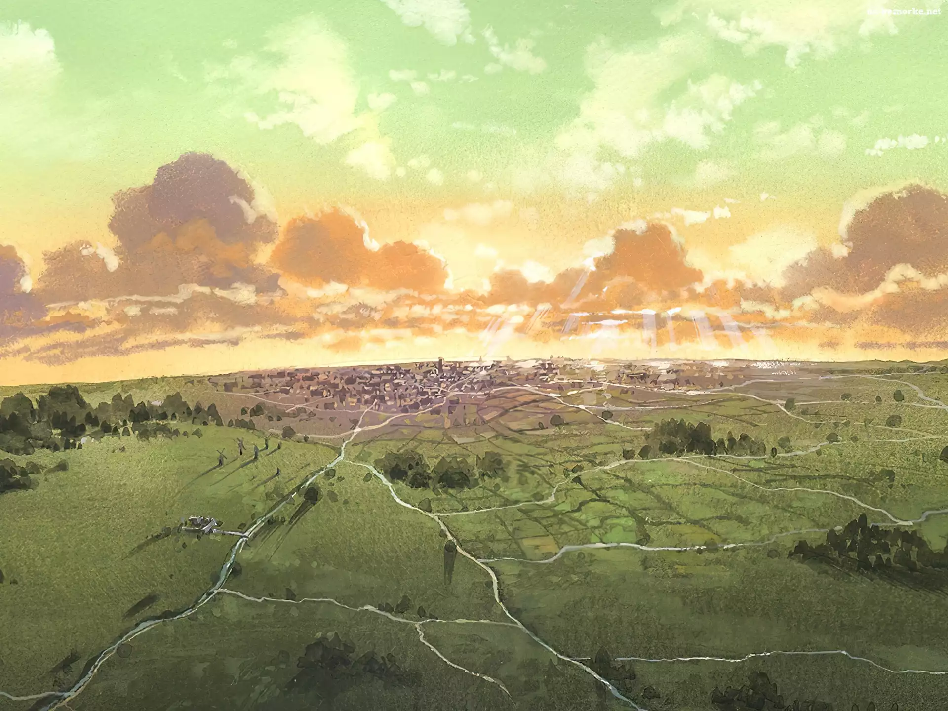 kraina, Haibane Renmei, widok