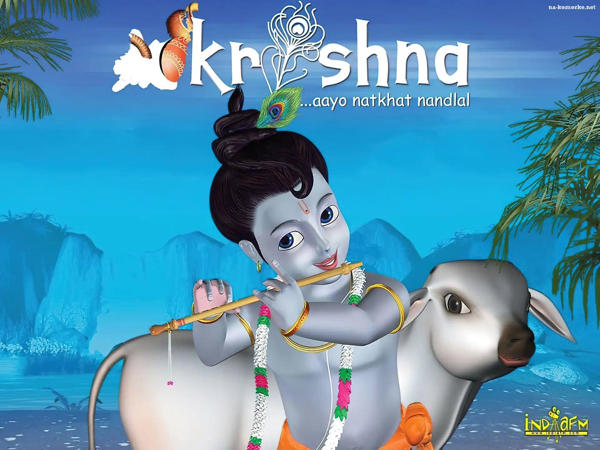 Krishna, cielak, dziewczyna, gra