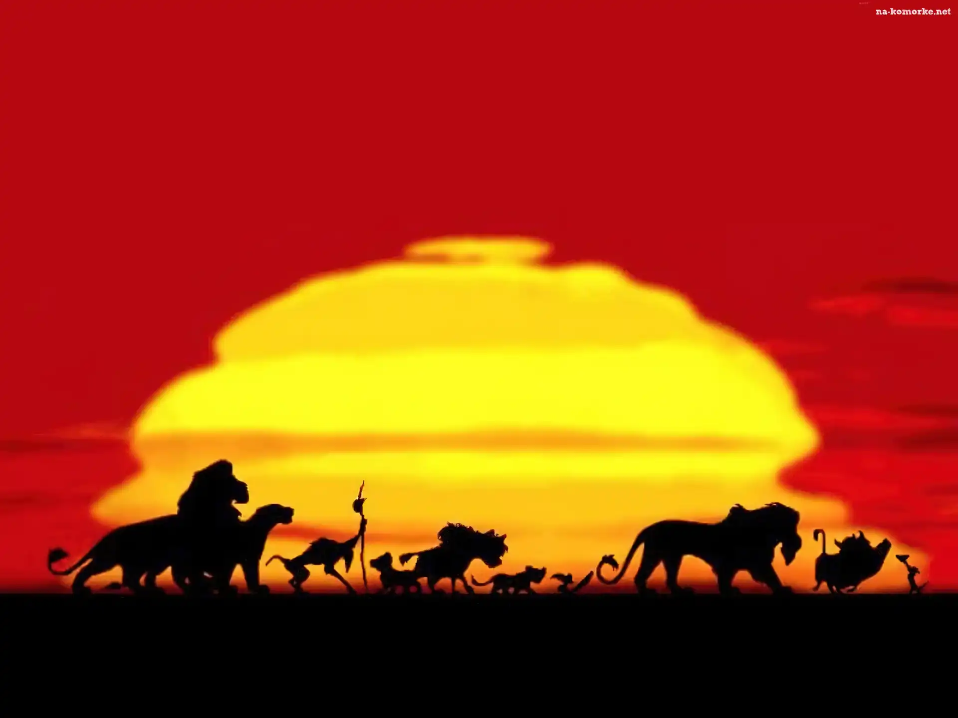Król Lew, Zachód słońca, The Lion King, Zwierzęta