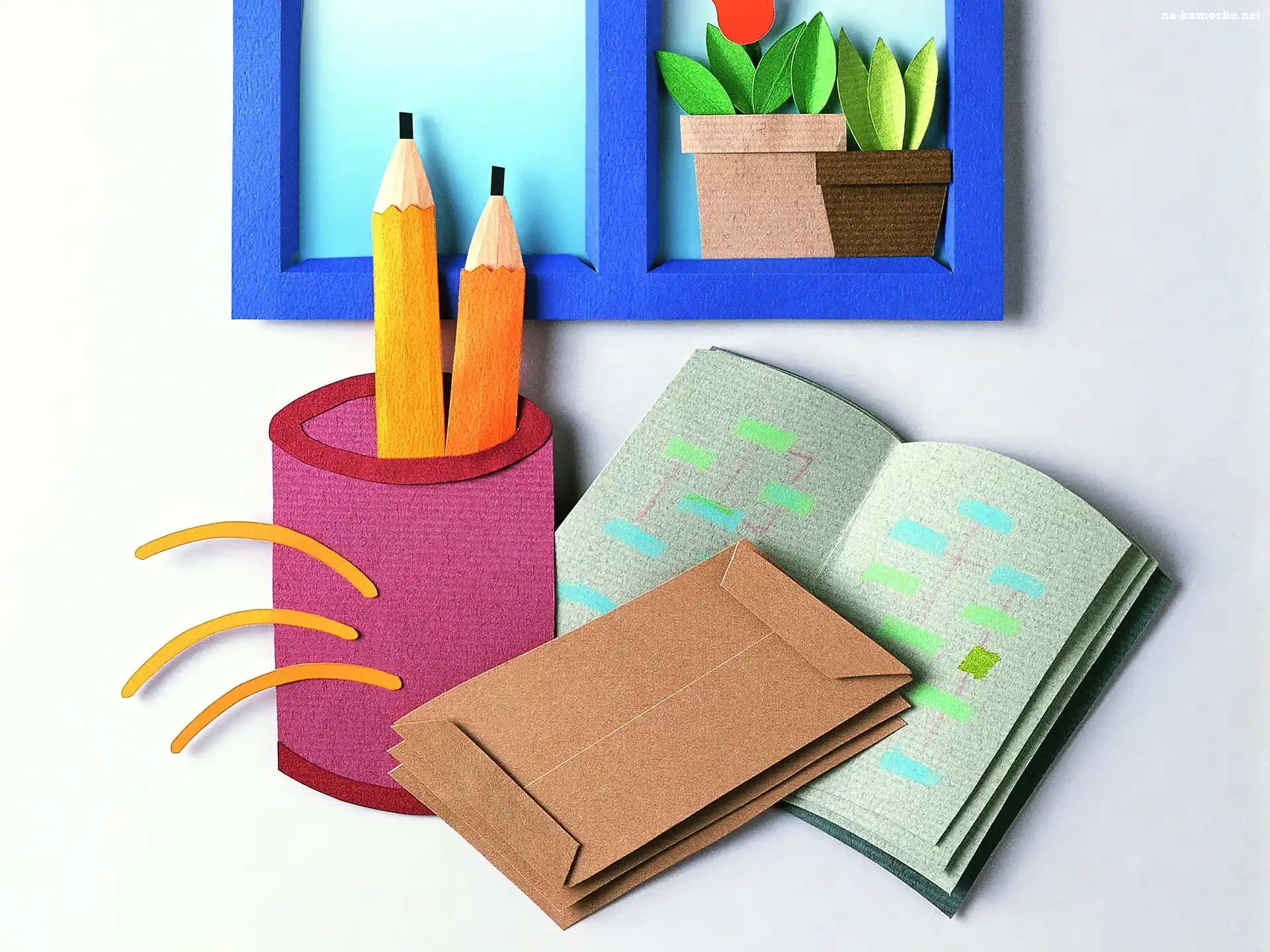 Książka, Papier Art, Koperty, Ołówki