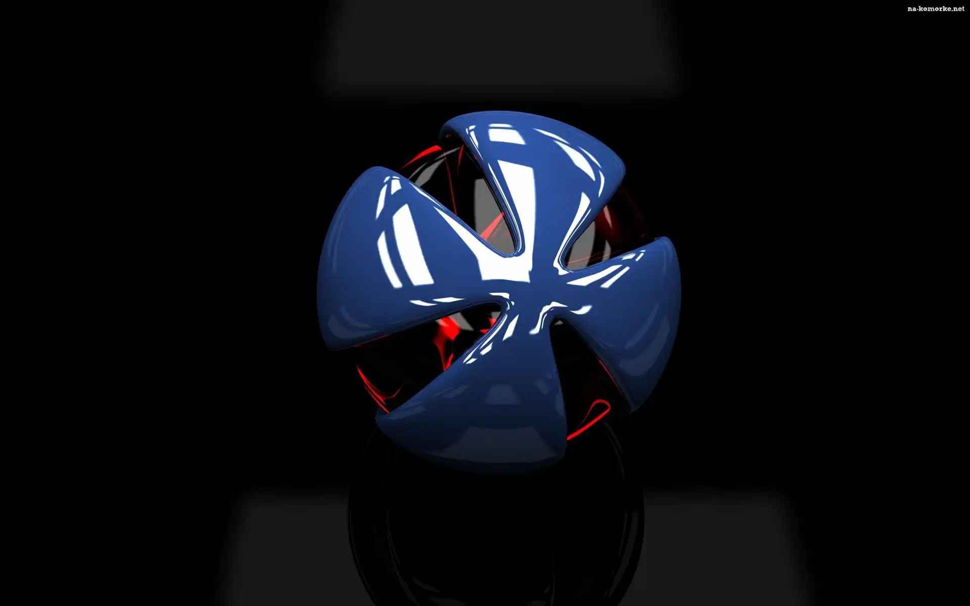 Niebieska, Kula, 3D