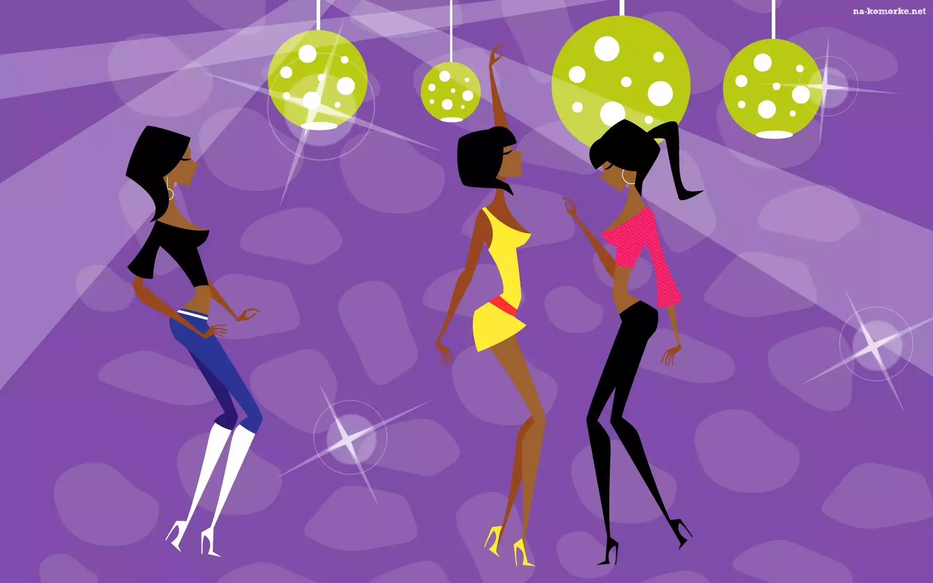 Kule, Taniec, Kobiety, 2D, Disco, Grafika