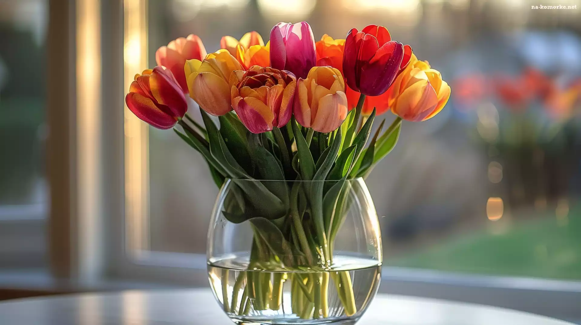 Bukiet, Tulipany, Wazon Kwiat, Kolorowe, Tulipan