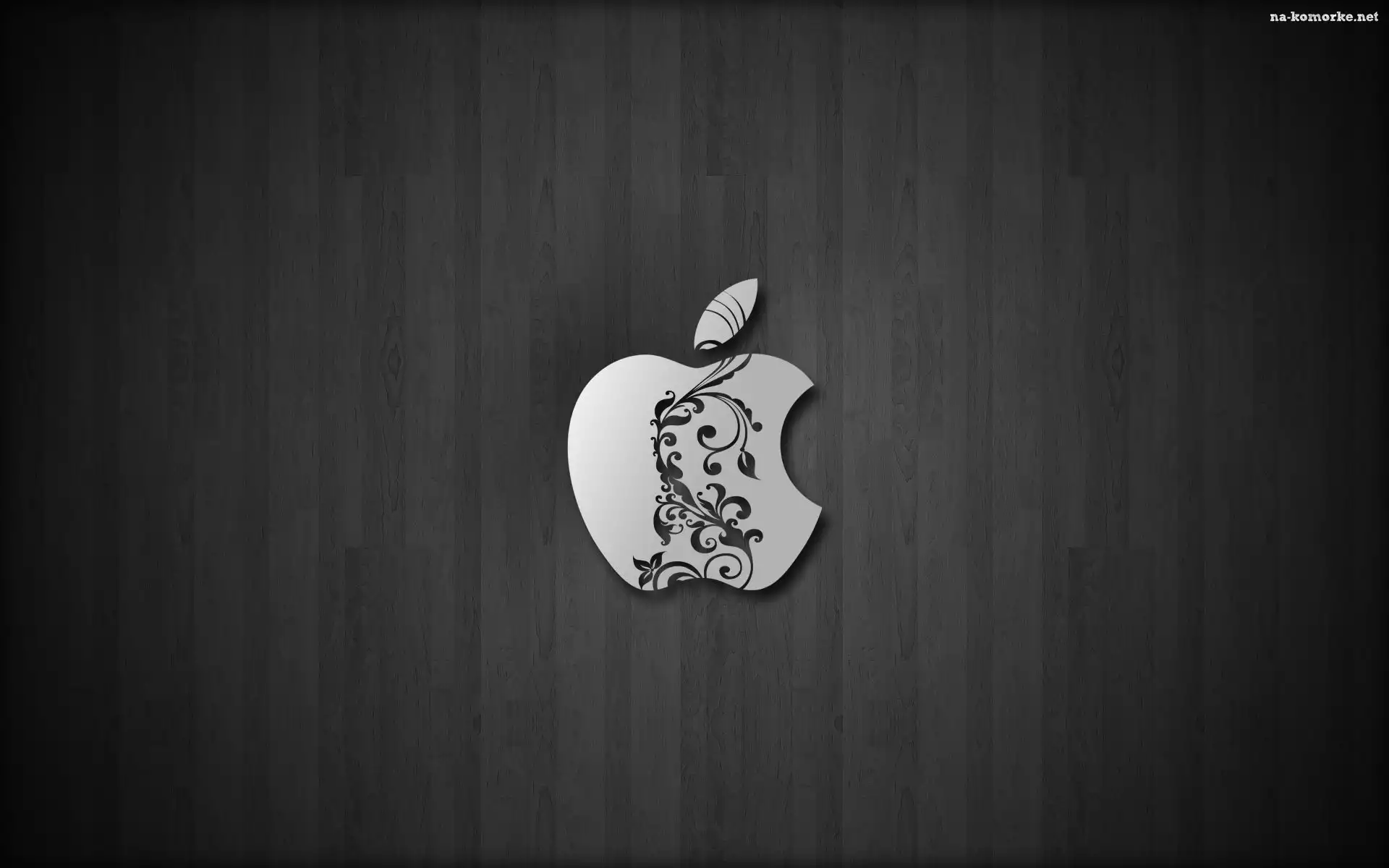 Kwiatowy, Logo, Apple, Tło, Wzór, Szare