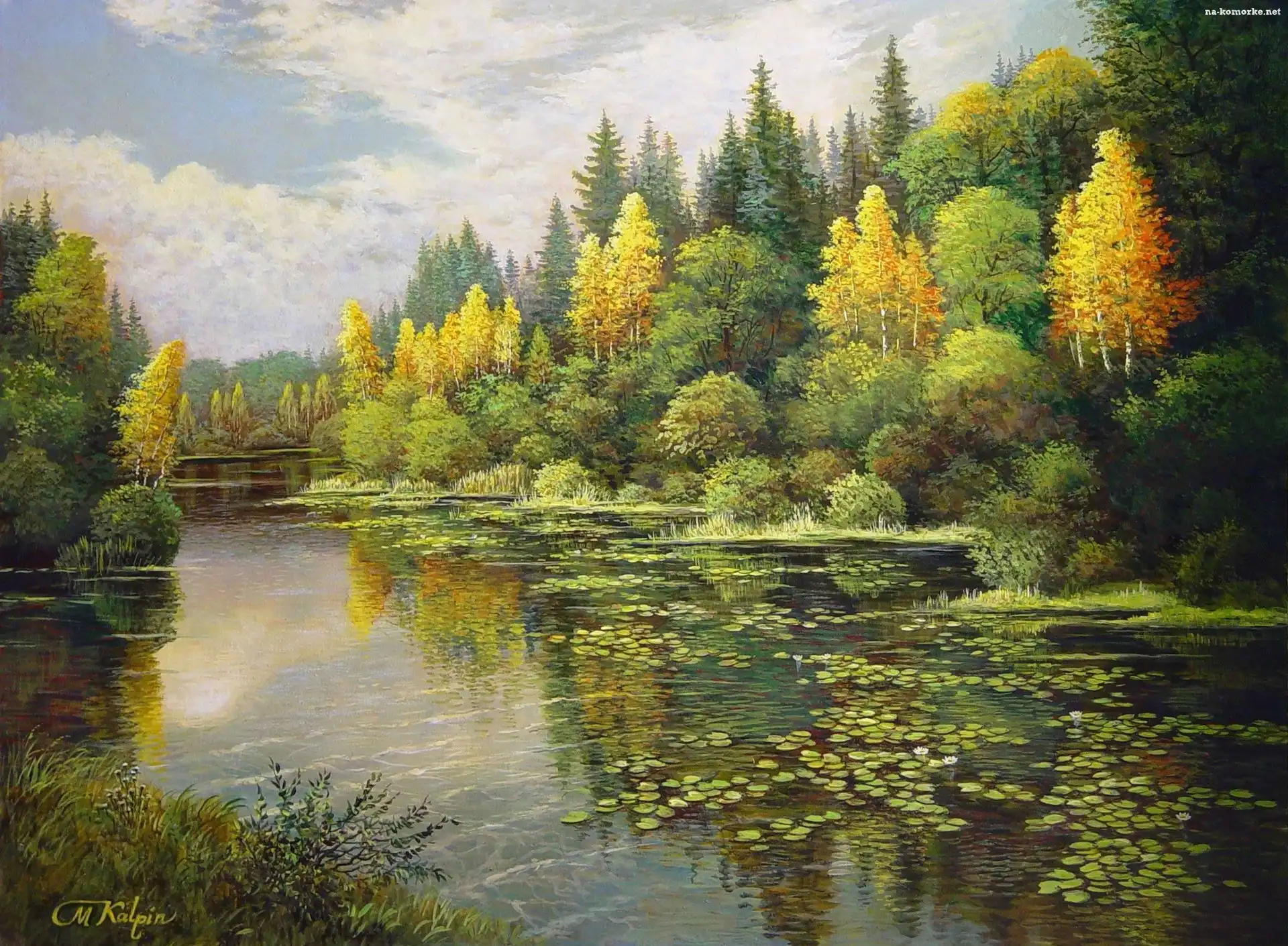 Jezioro, Las, Jesień