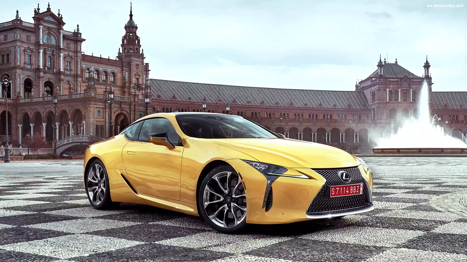 Żółty, Lexus LC500, Sewilla