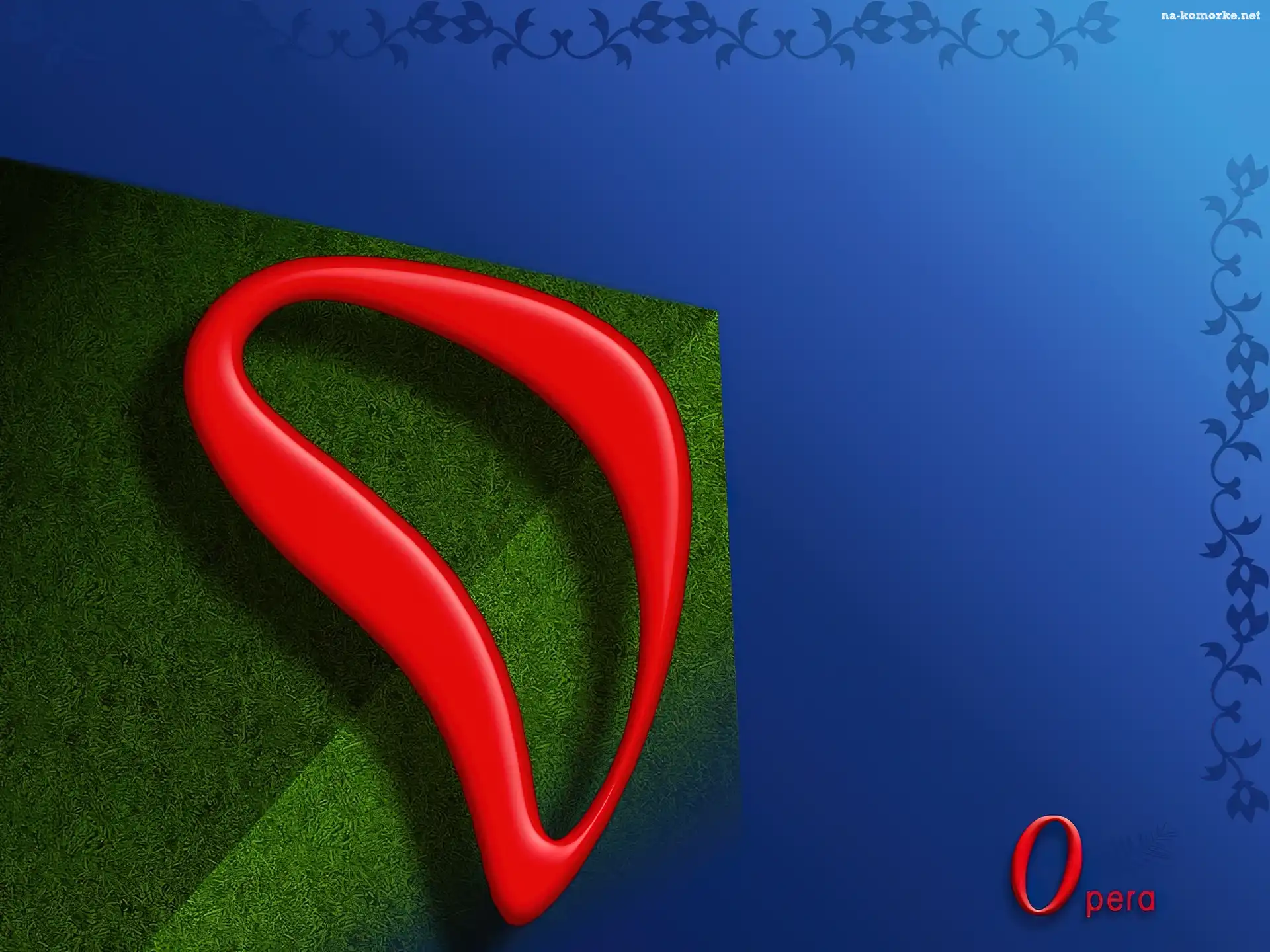 litera, trawa, Opera, o, sześcian, płynąca