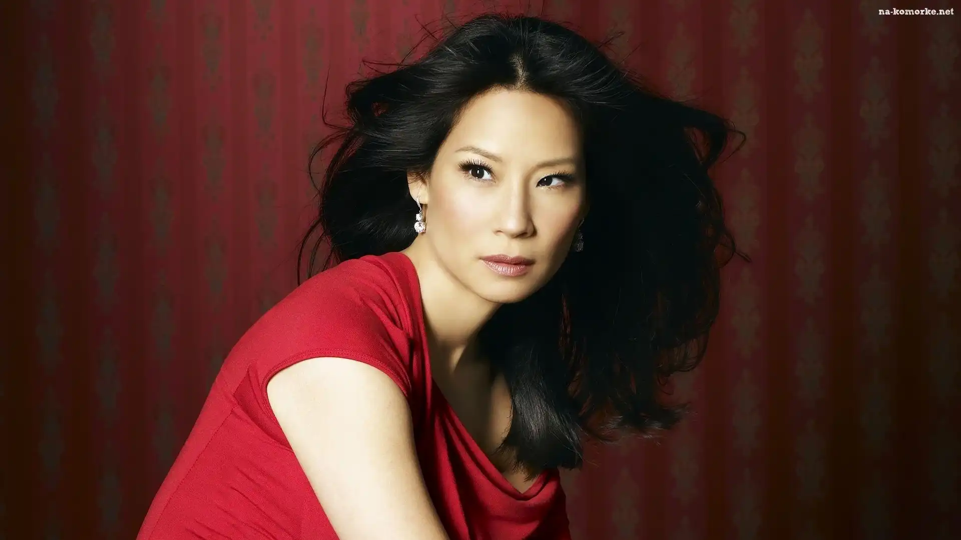 Lucy Liu, Brunetka, Kobieta, Bluzka, Aktorka, Czerwona