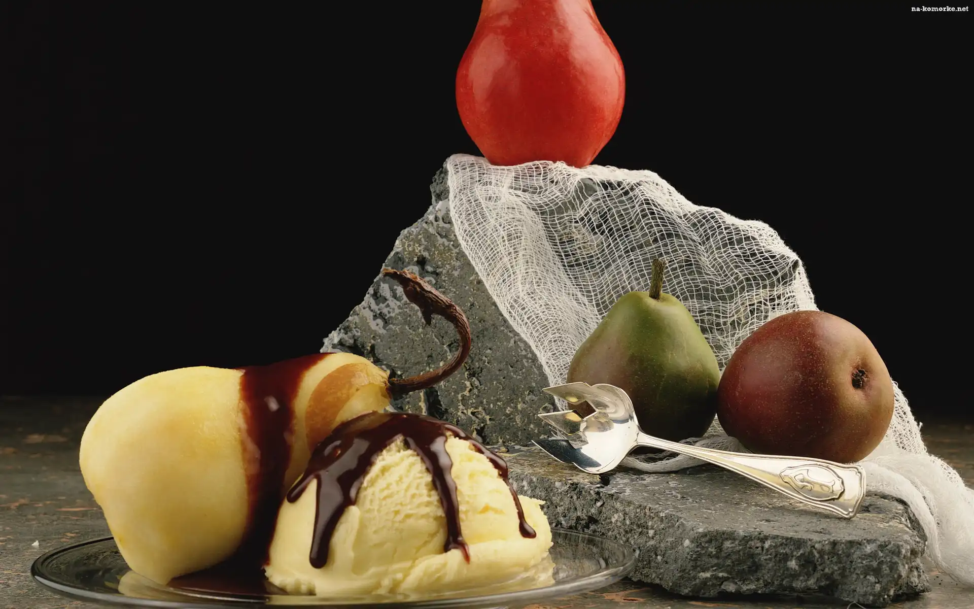 Lody, Kompozycja, Gruszki, Kamień