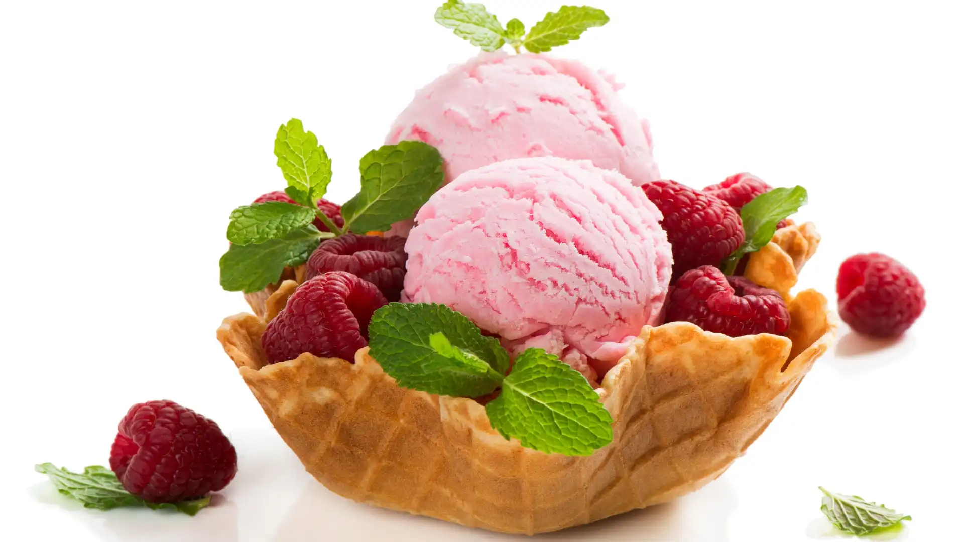 Lody, Wafelek, Kulki, Maliny