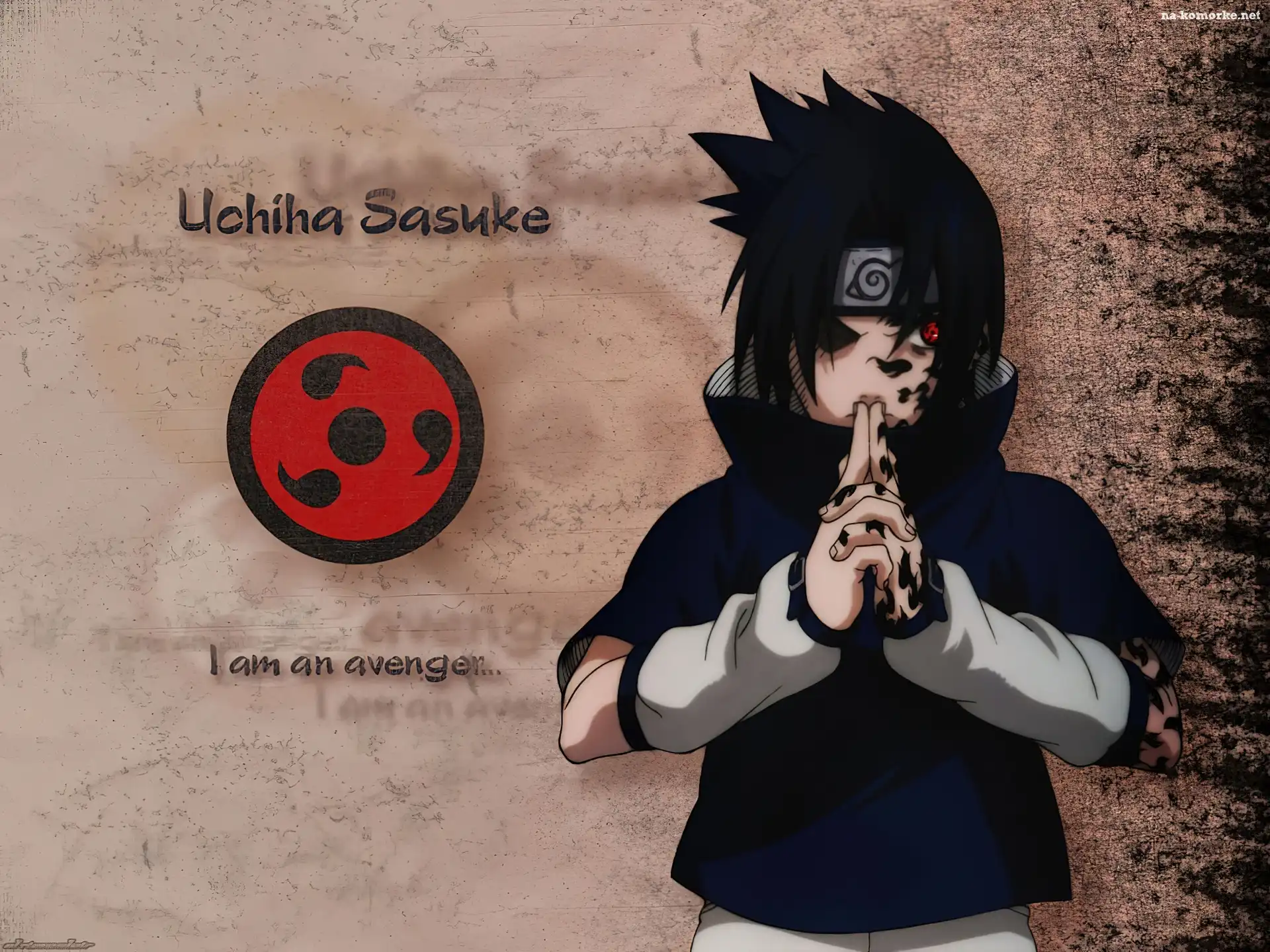 Naruto, logo, człowiek
