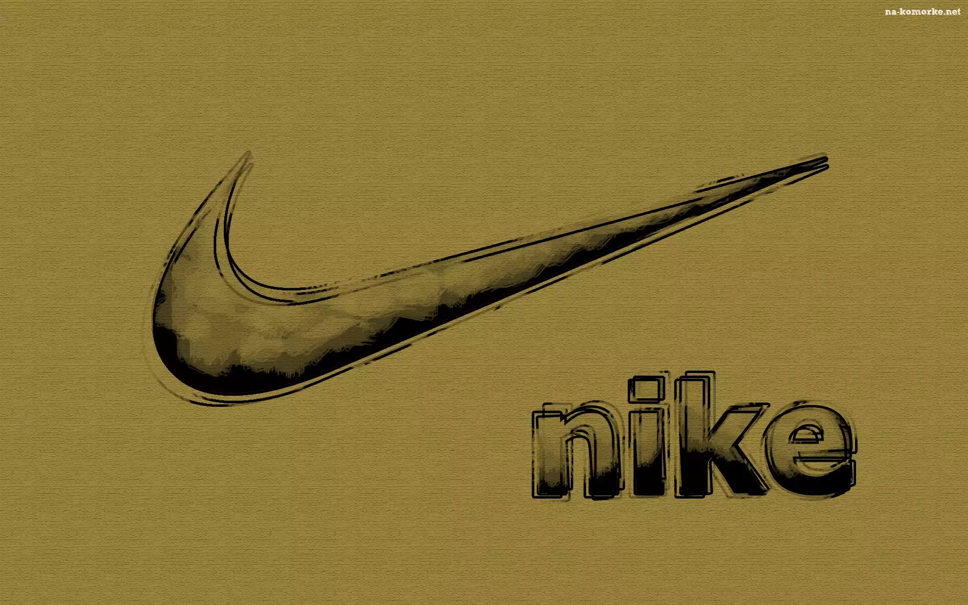 Logo, Tło, Nike, Brązowe