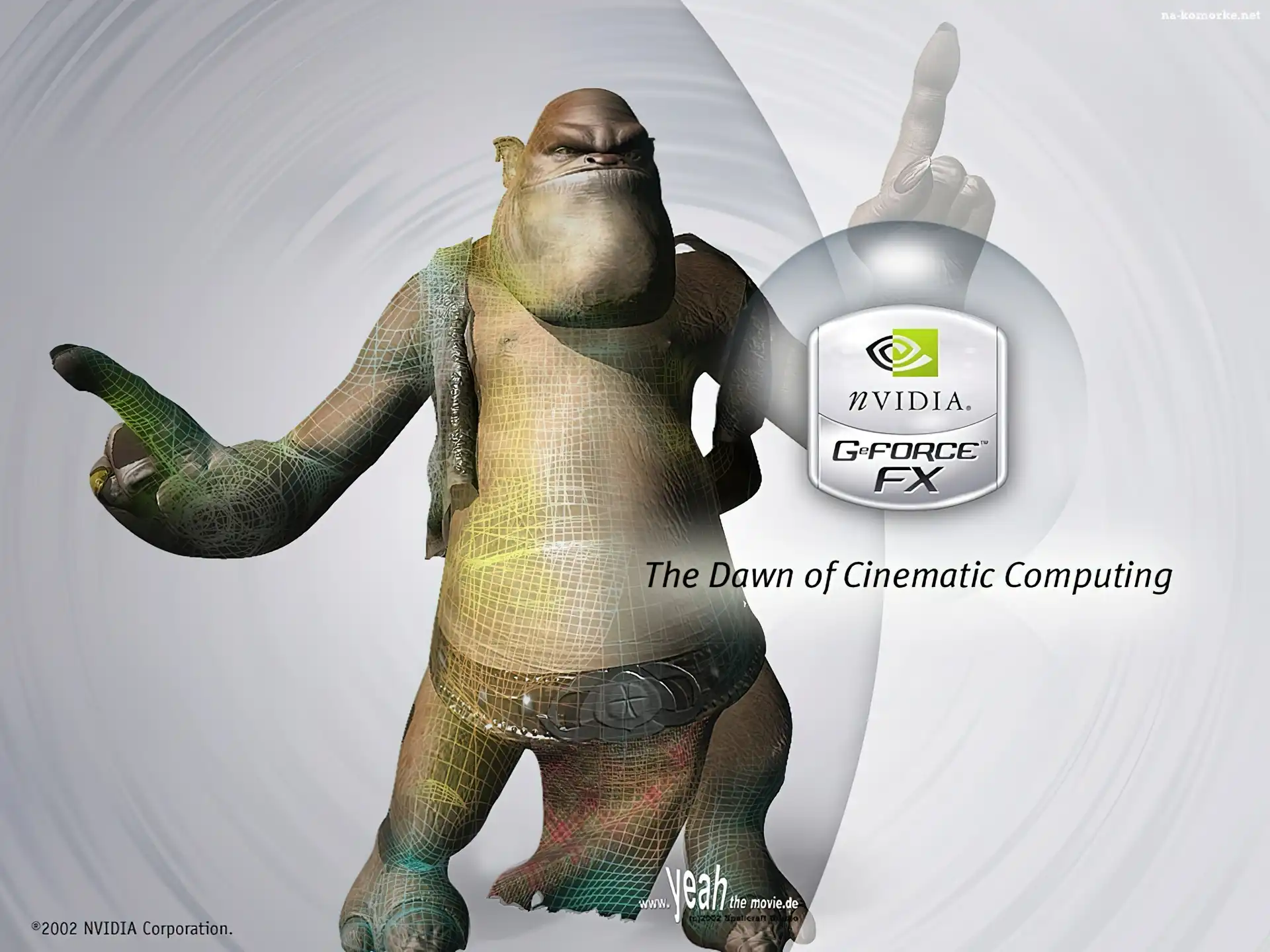 logo, Nvidia, potwór, postać, grafika