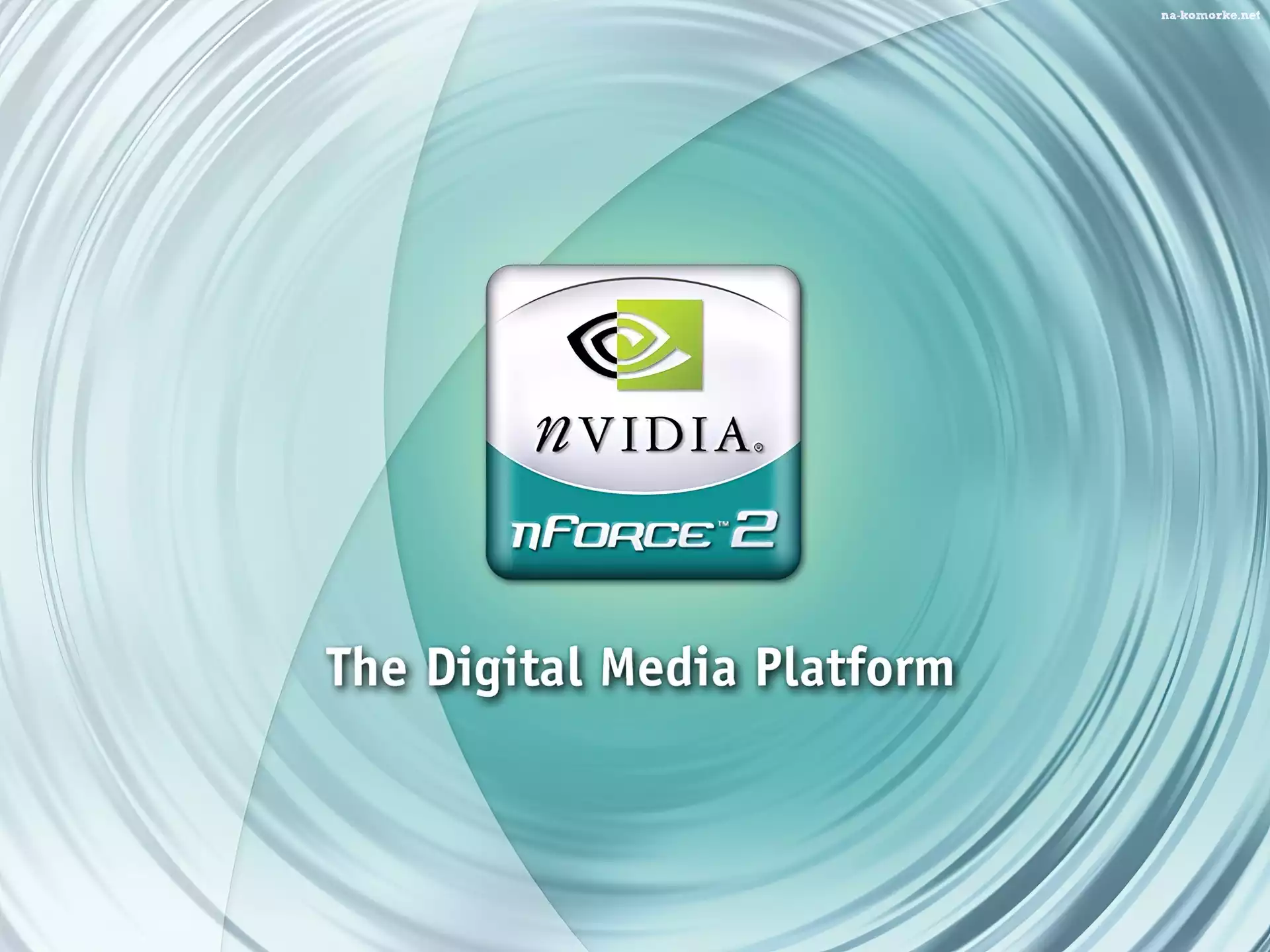 logo, Nvidia, kręgi, woda, grafika