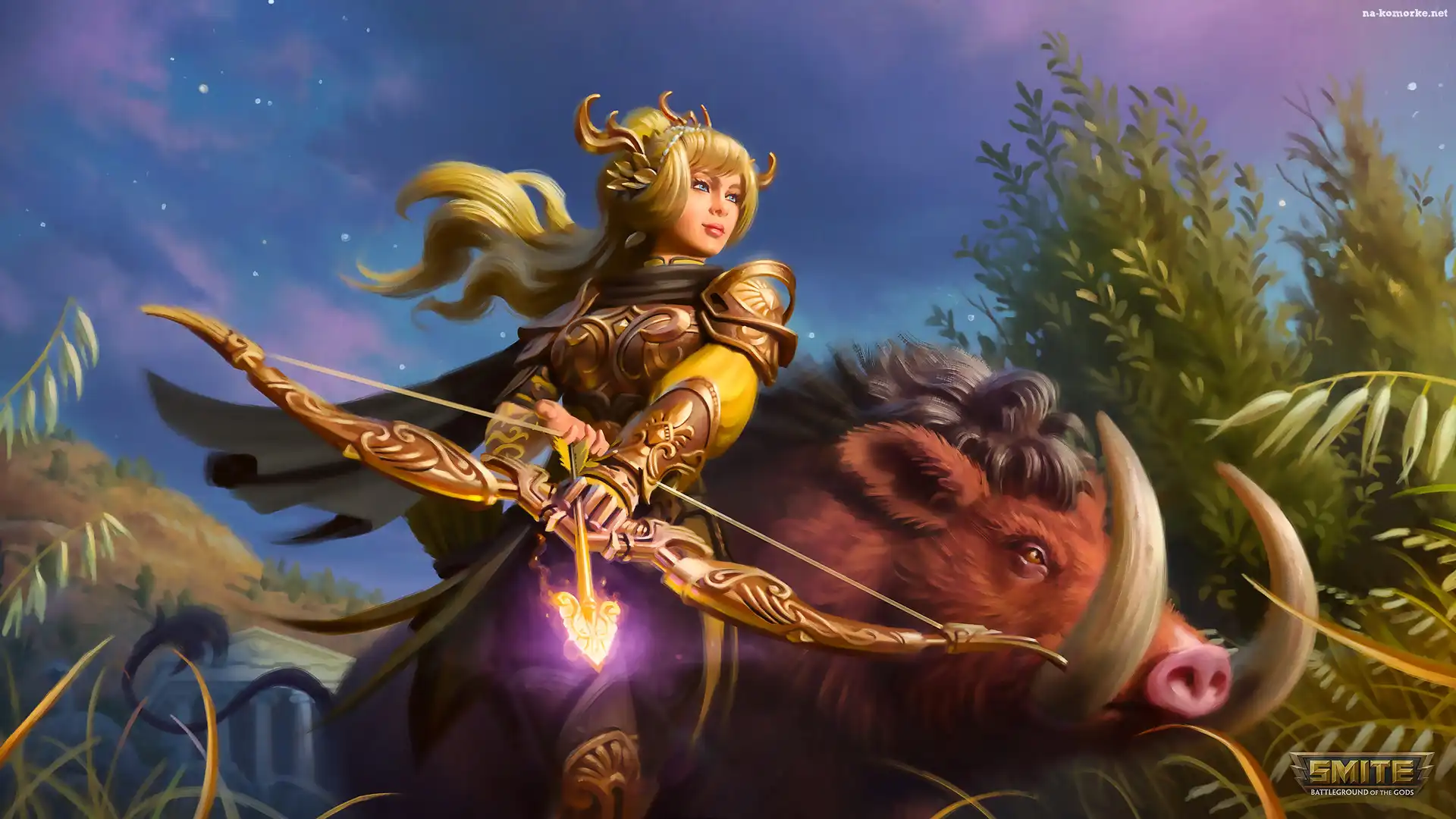 Łuk, Gra, Łuczniczka, Dzik, Postać, Smite Battlegroud of the Gods