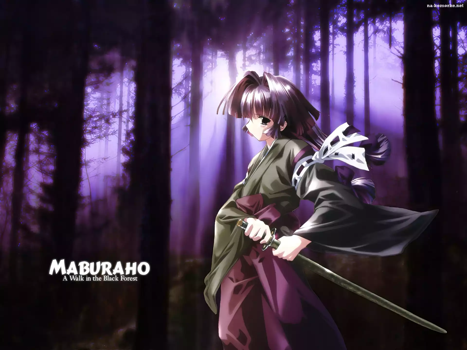 Maburaho, miecz, las, kobieta