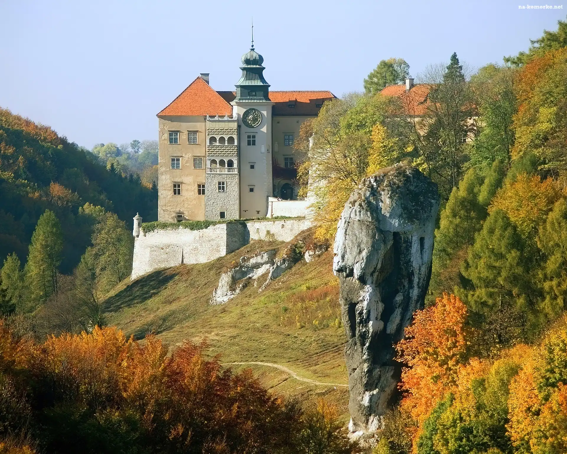 Maczuga, Pieskowa, Zamek, Drzewa, Skała, Herkulesa