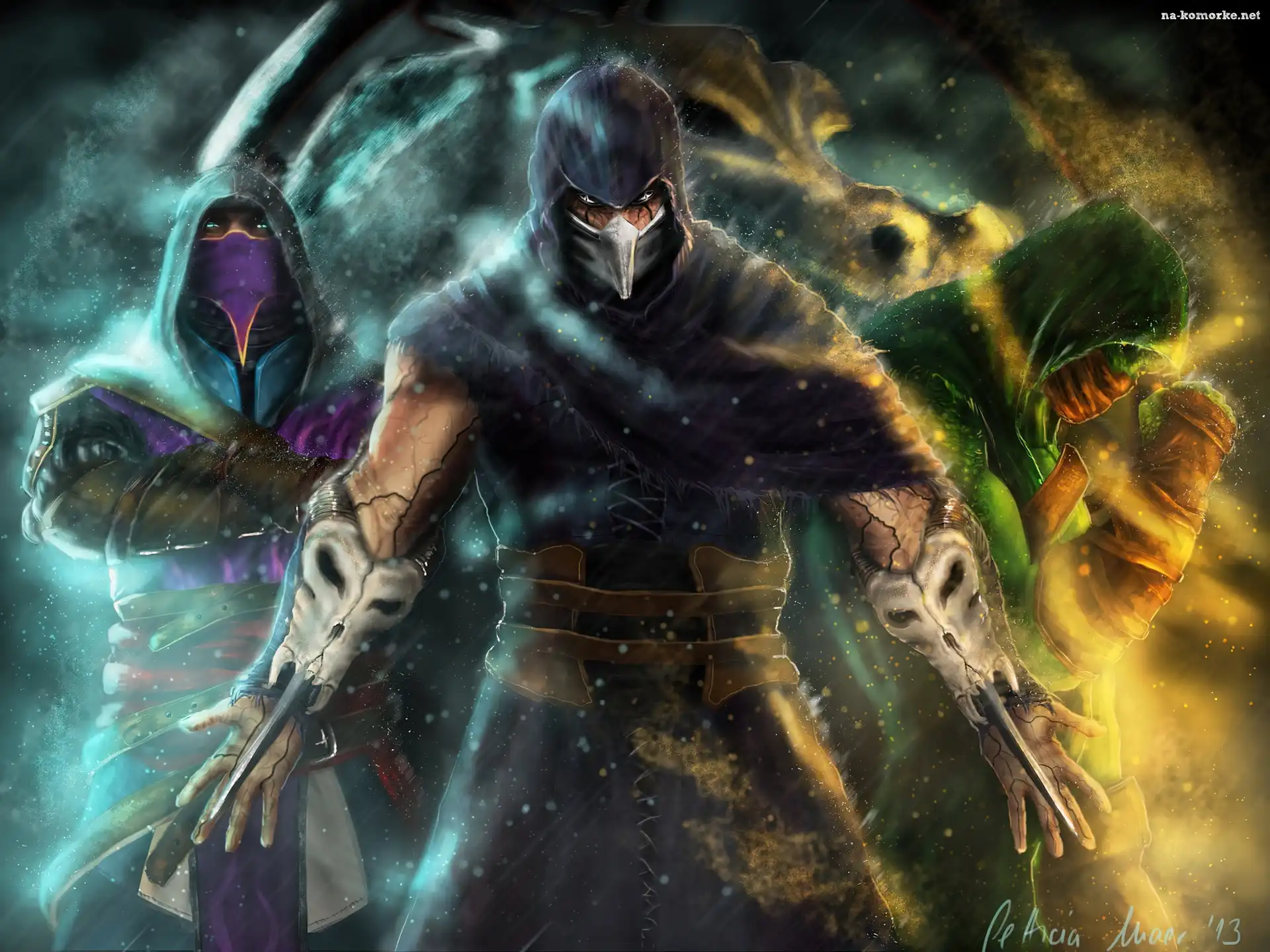 Letticia Maer, Mortal Kombat, Rain, Noob Saibot, Reptile
