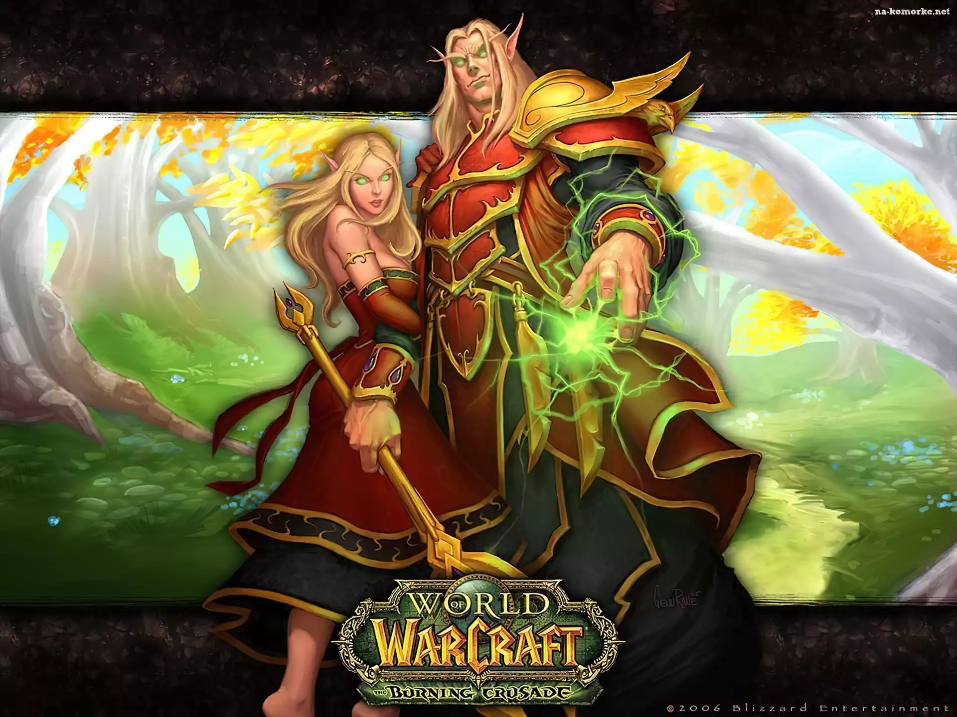 fantasy, World Of Warcraft The Burning Crusade, kobieta, mężczyzna, mag