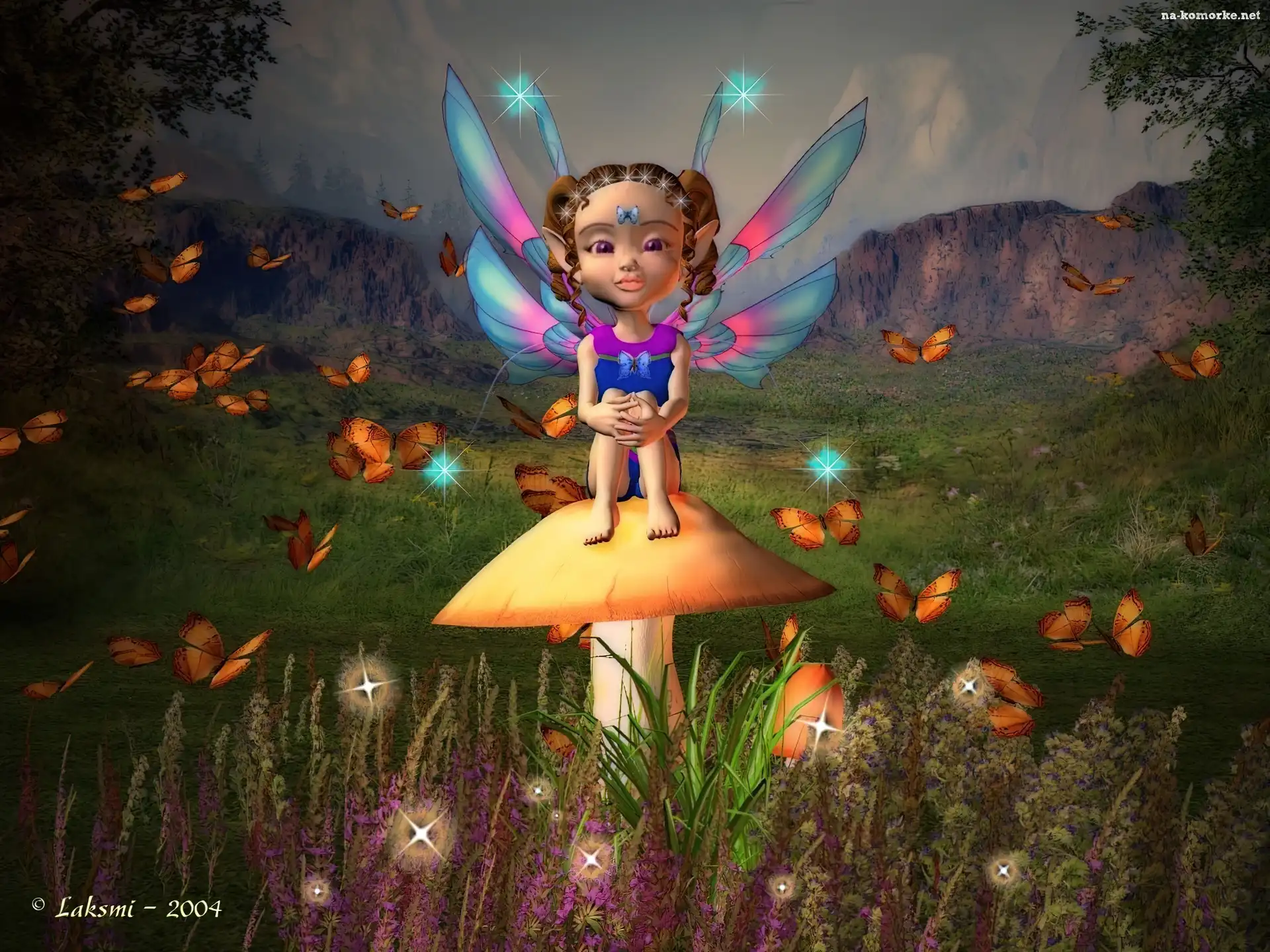 Mały, 3D, Elf, Łąka