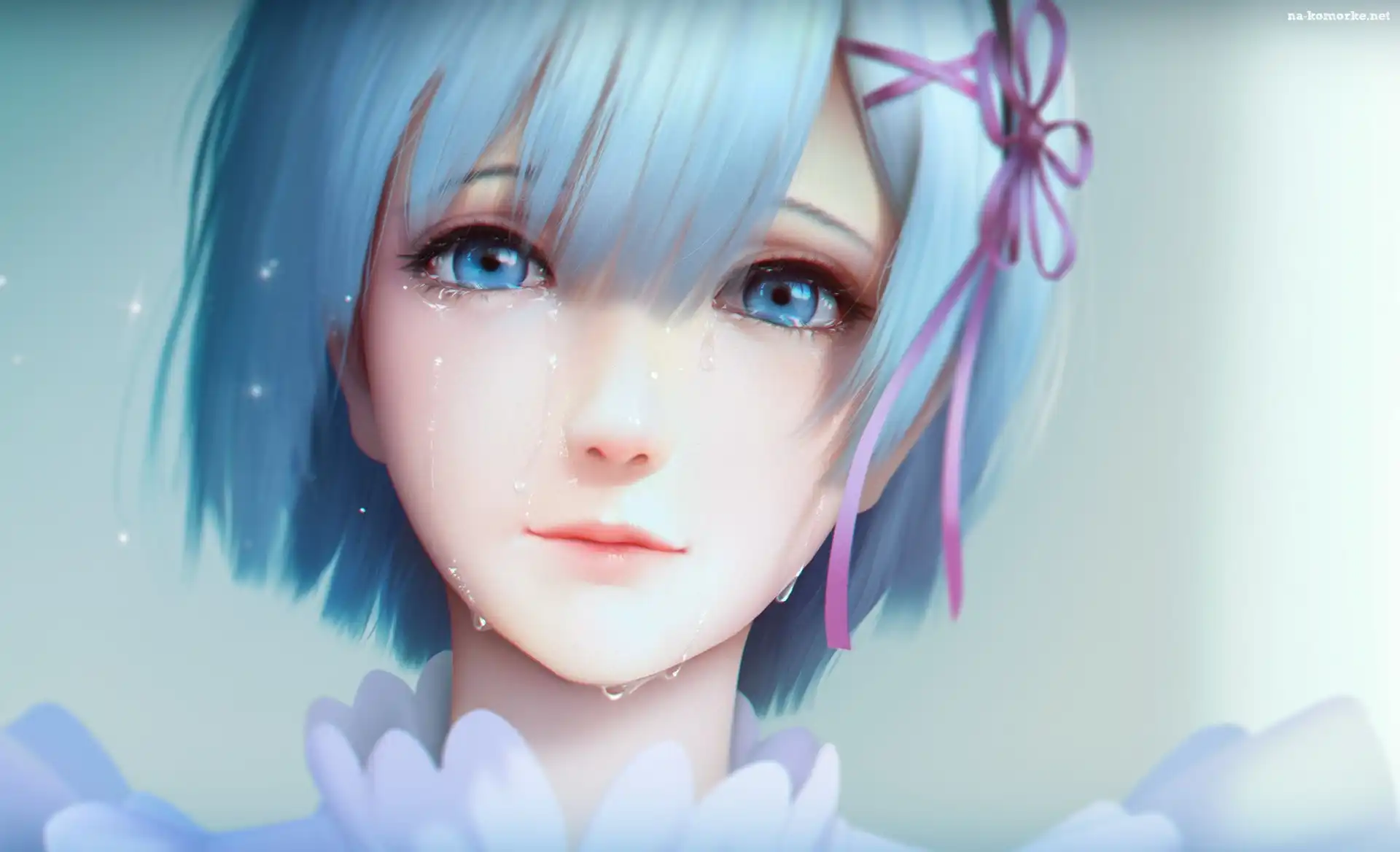 Manga Anime, Płacz, Postać, Łzy, Re:Zero − Starting Life in Another World, Rem, Dziewczyna, Smutek