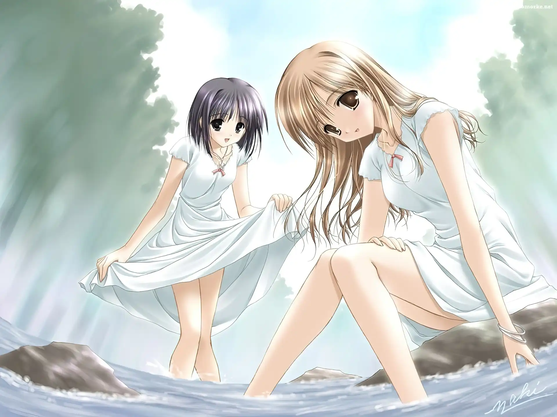 Manga, Sukienki, Dziewczyny, Zwiewne