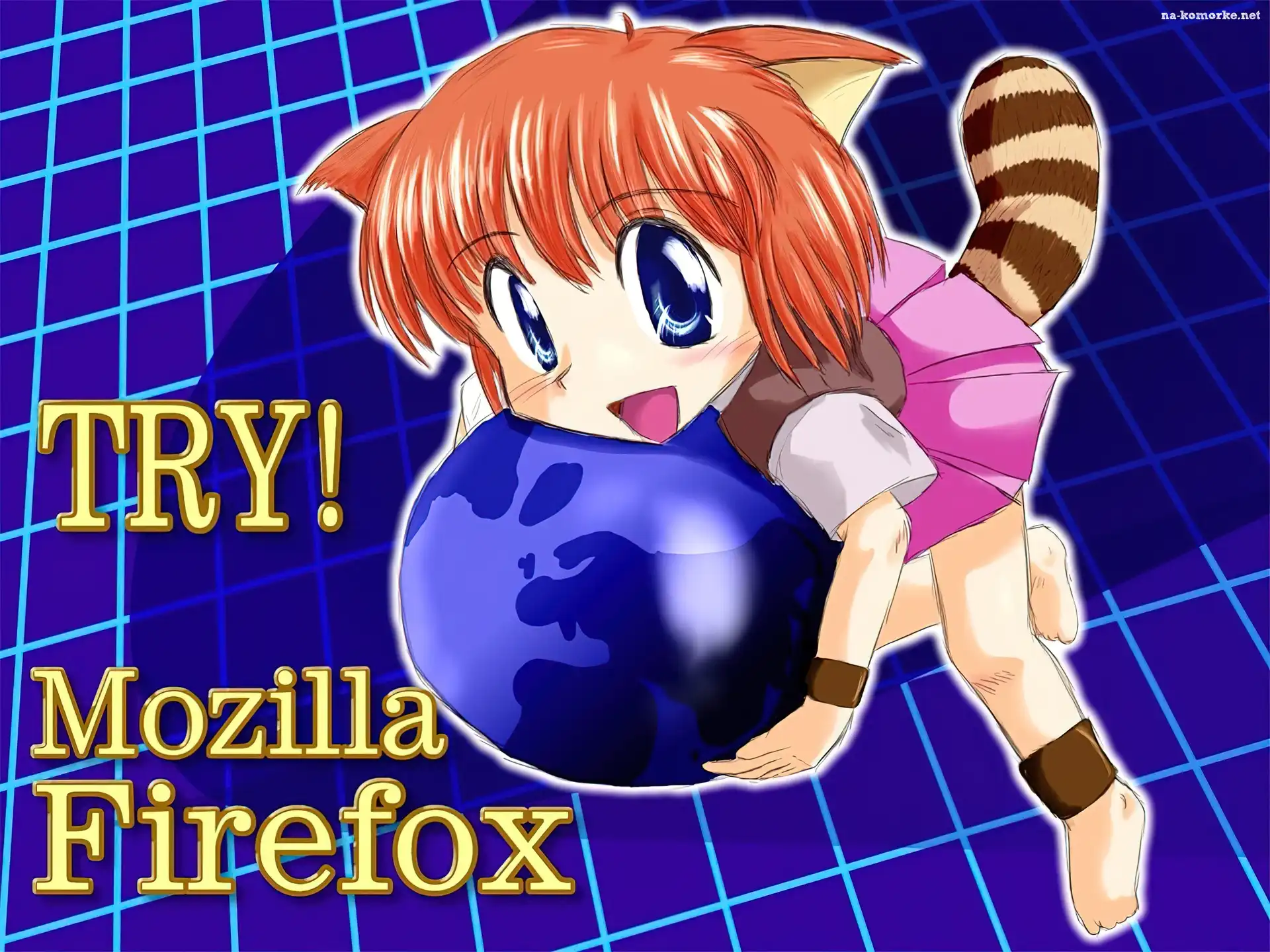 manga, FireFox, grafika, kobieta, ziemia
