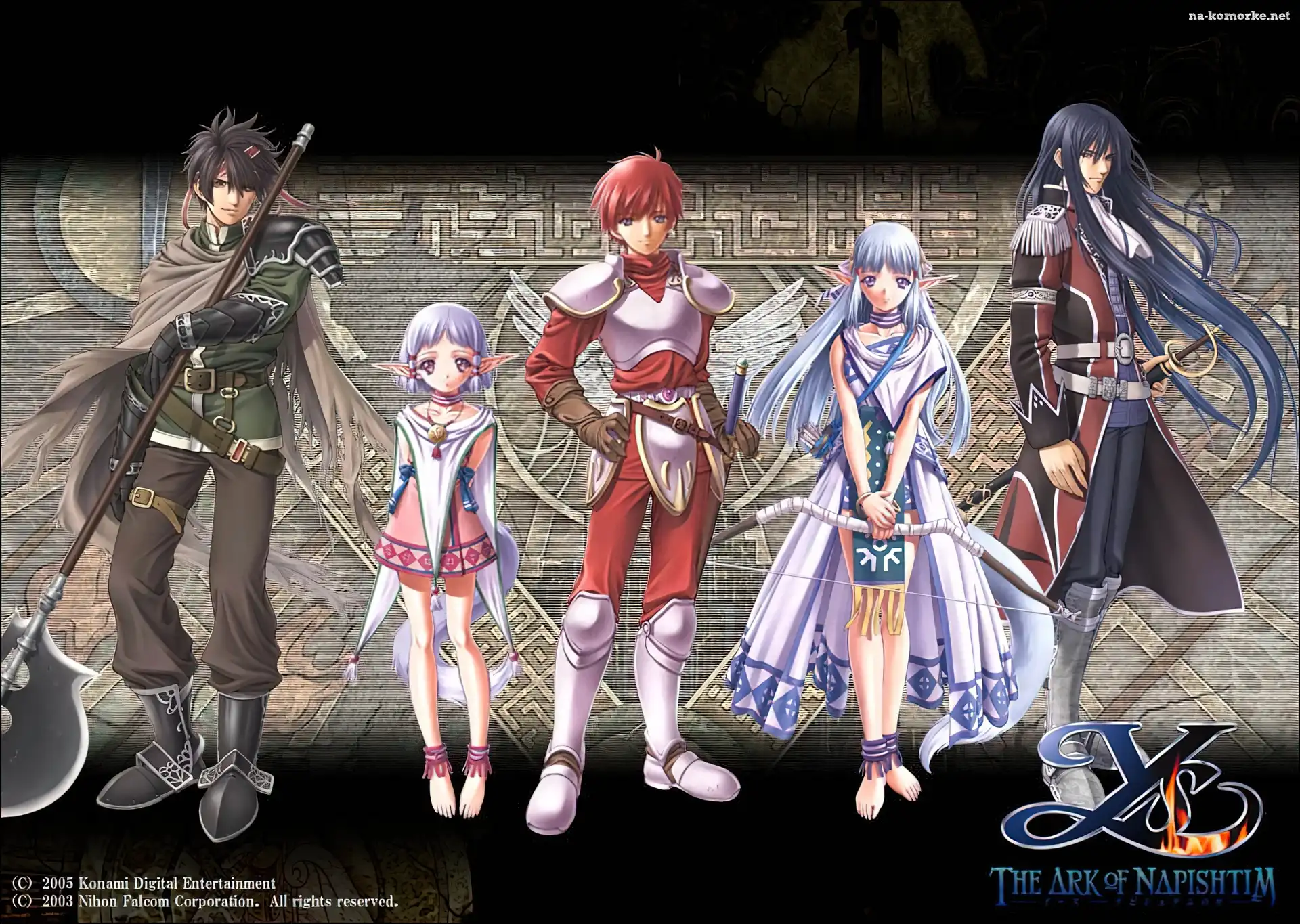 Ys Vi The Ark Of Napishtim, grafika, postacie, manga