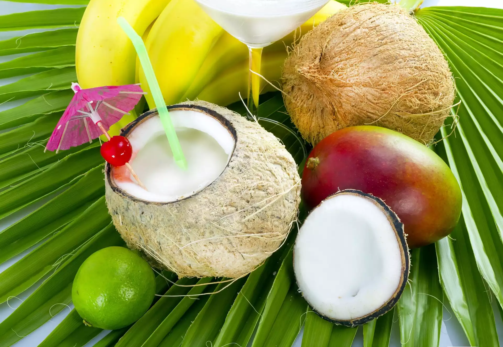 Mango, Koktajl, Banany, Kokos
