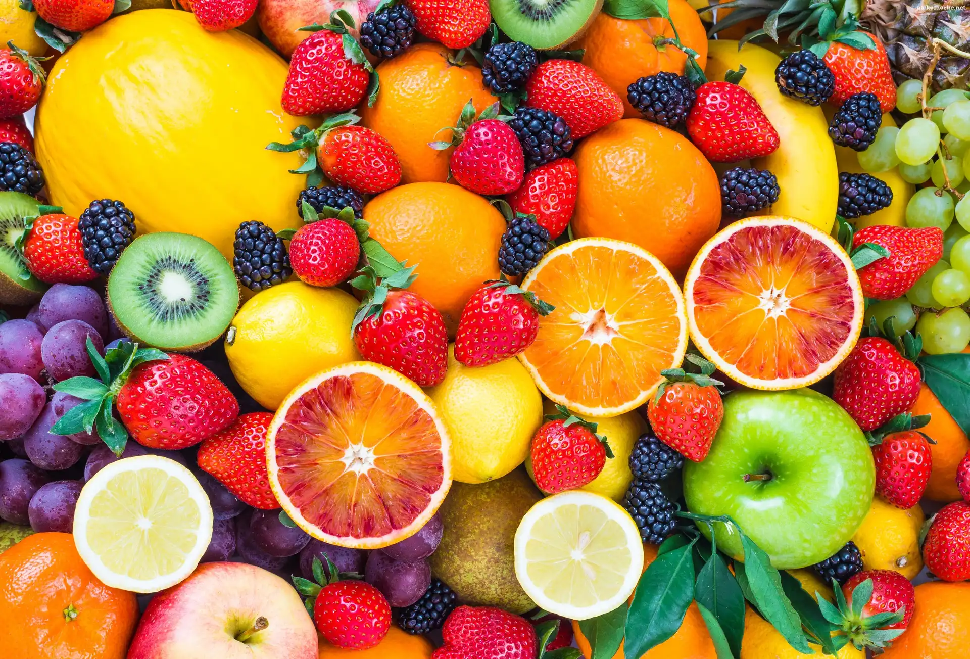 Kiwi, Mango, Miks Owoców, Pomarańcze, Truskawki, Winogrona