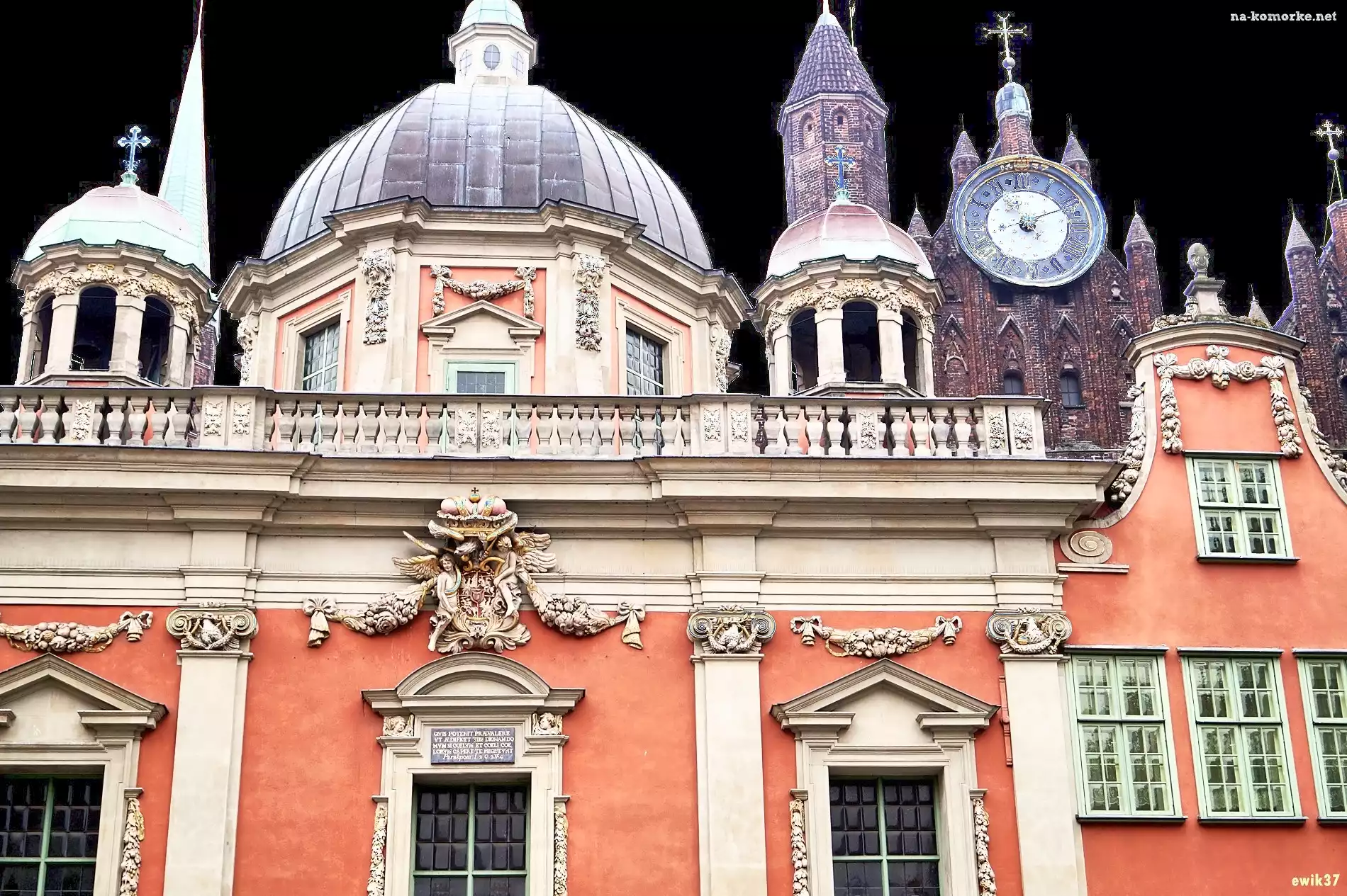 Mariacki, Kamienice, Gdańsk, HDR, Kościół, Zegar