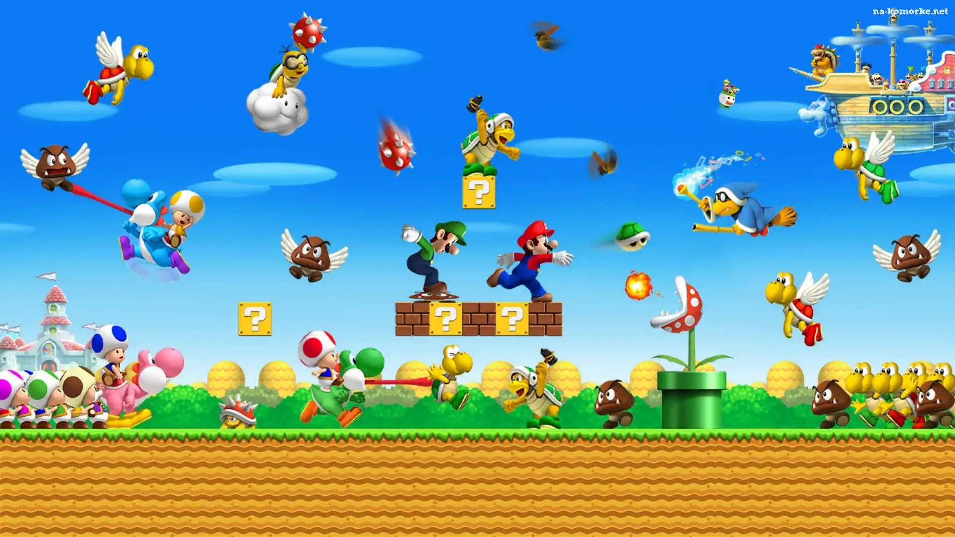 Mario, Przeszkody, Bros, Postacie