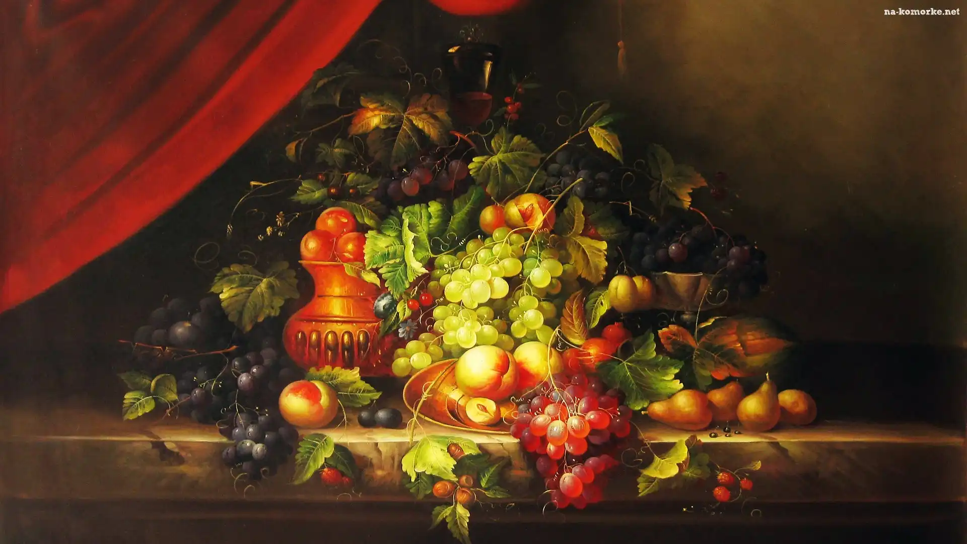 Martwa, Malarstwo, Natura, Owoce