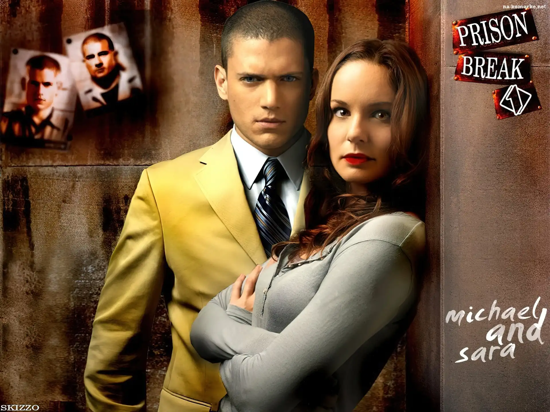 żółta, Skazany na śmierć, Prison Break, Sarah Wayne Callies, Wentworth Miller, marynarka