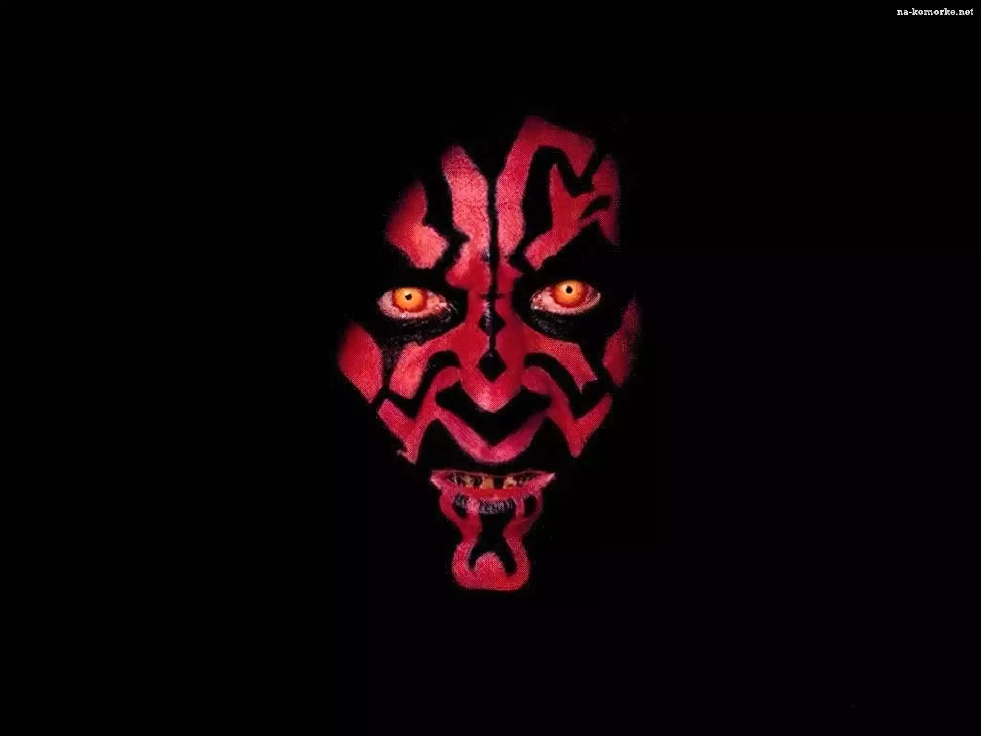 Darth Maul, Star Wars, twarz, czarne, tło