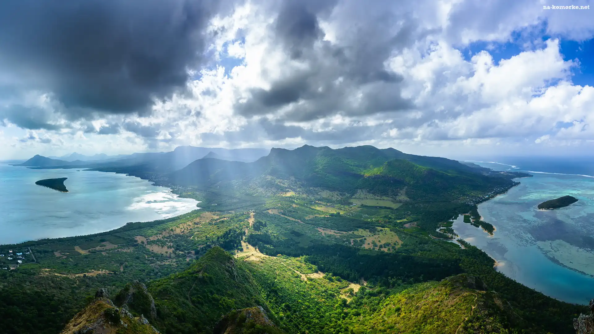 Lasy, Góry, Le Morne, Morze, Mauritius, Wzgórza, Le Morne Brabant, Zatoki, Półwysep