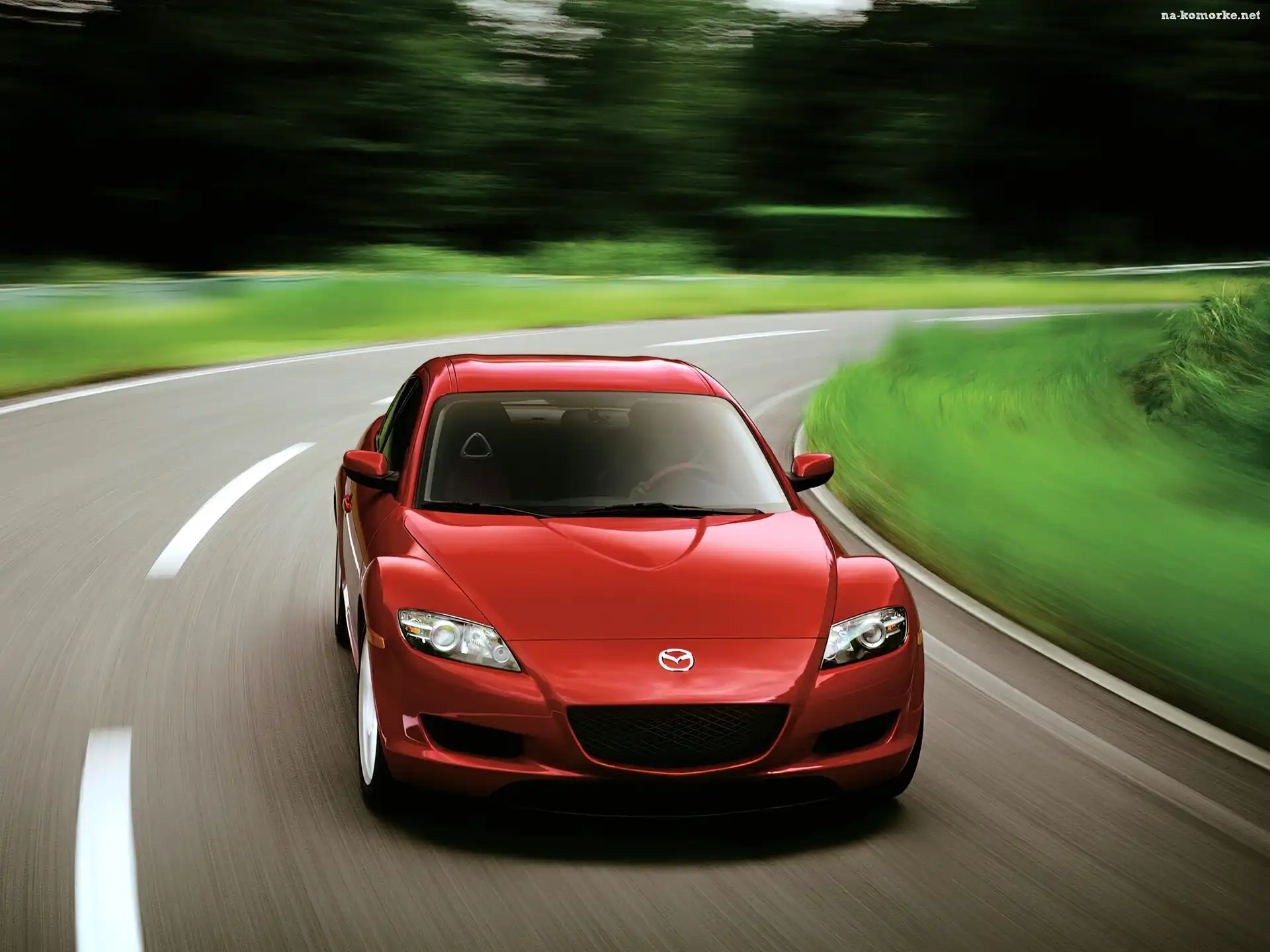 Mazda, Czerwona, Przyciemniane szyby na Komórkę