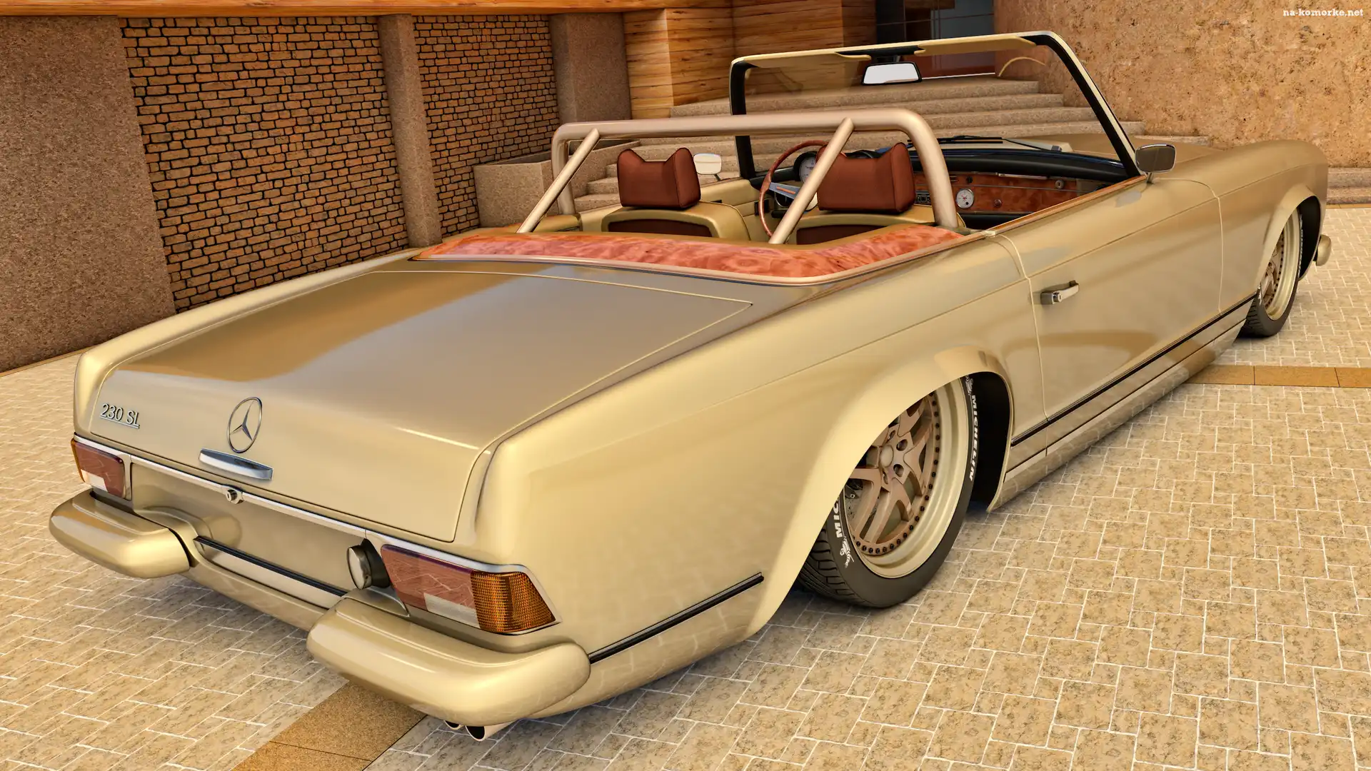 Mercedes 230SL, Tył, 1963, Zabytkowy