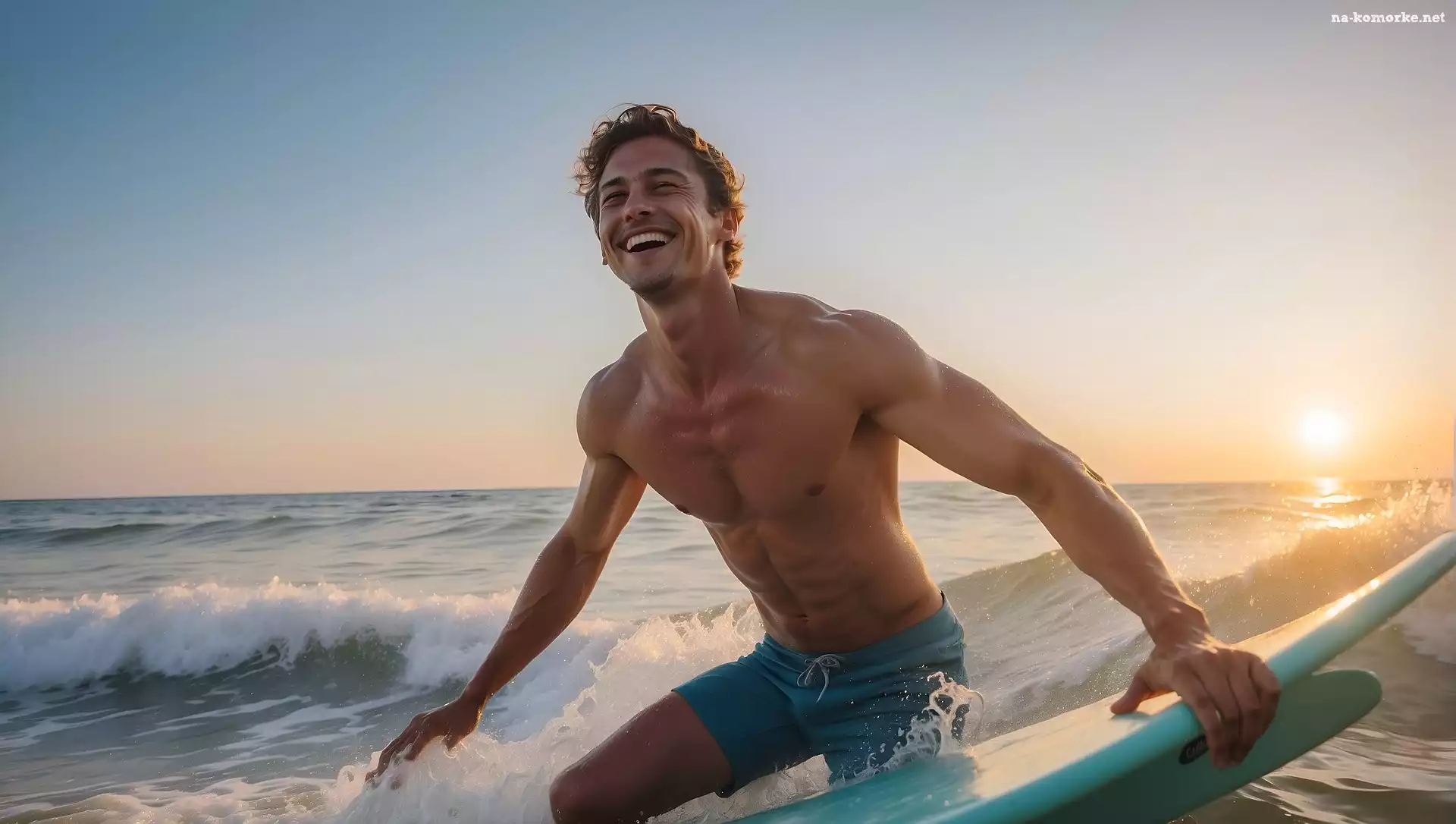 Deska, Morze, Surfer, Mężczyzna