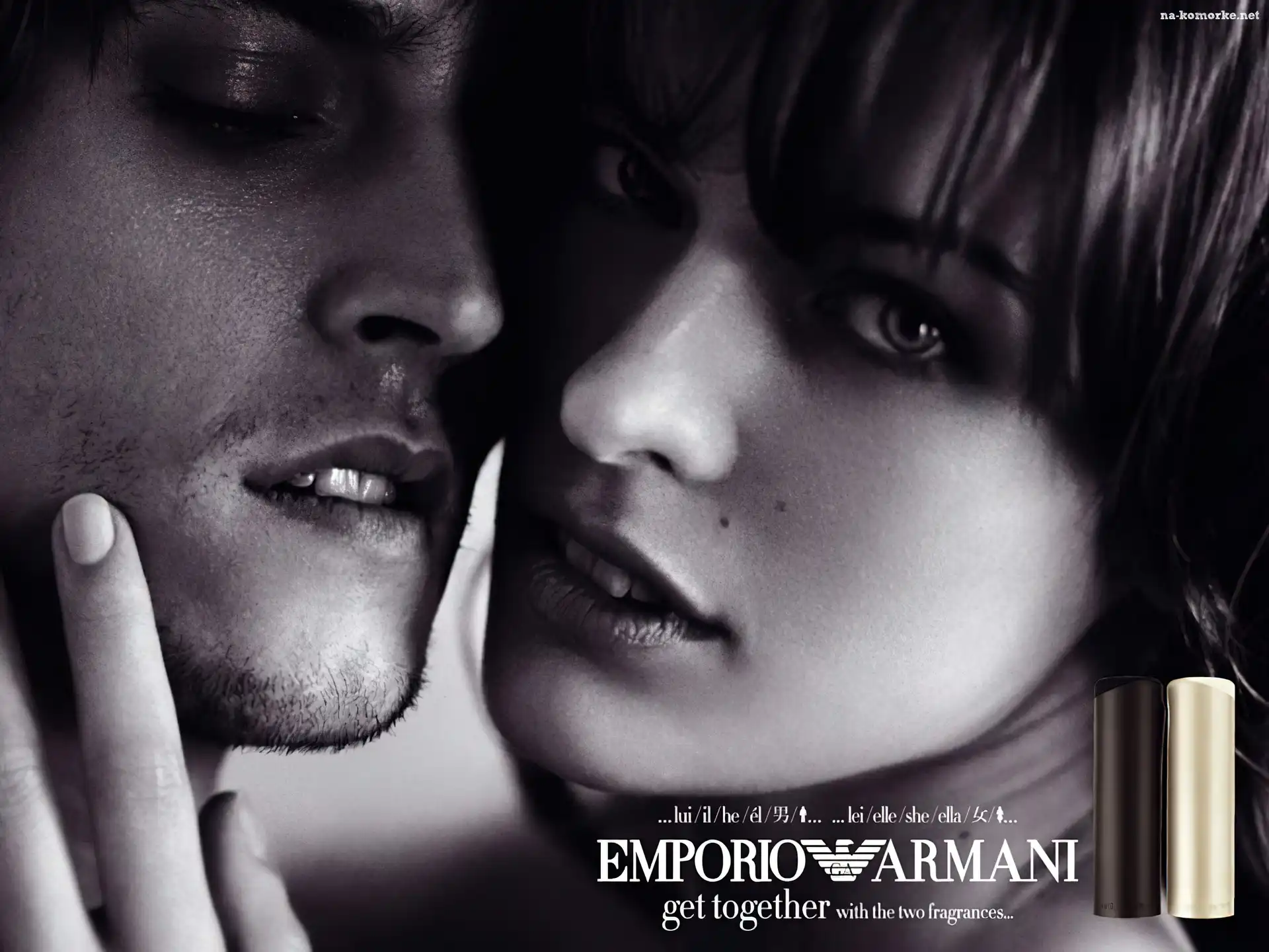 mężczyzna, emporio, Armani, flakon, kobieta, perfumy
