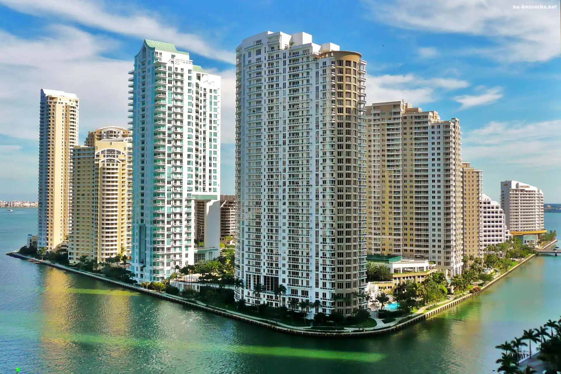 Miami, Wieżowce, Brickell Key, Florida