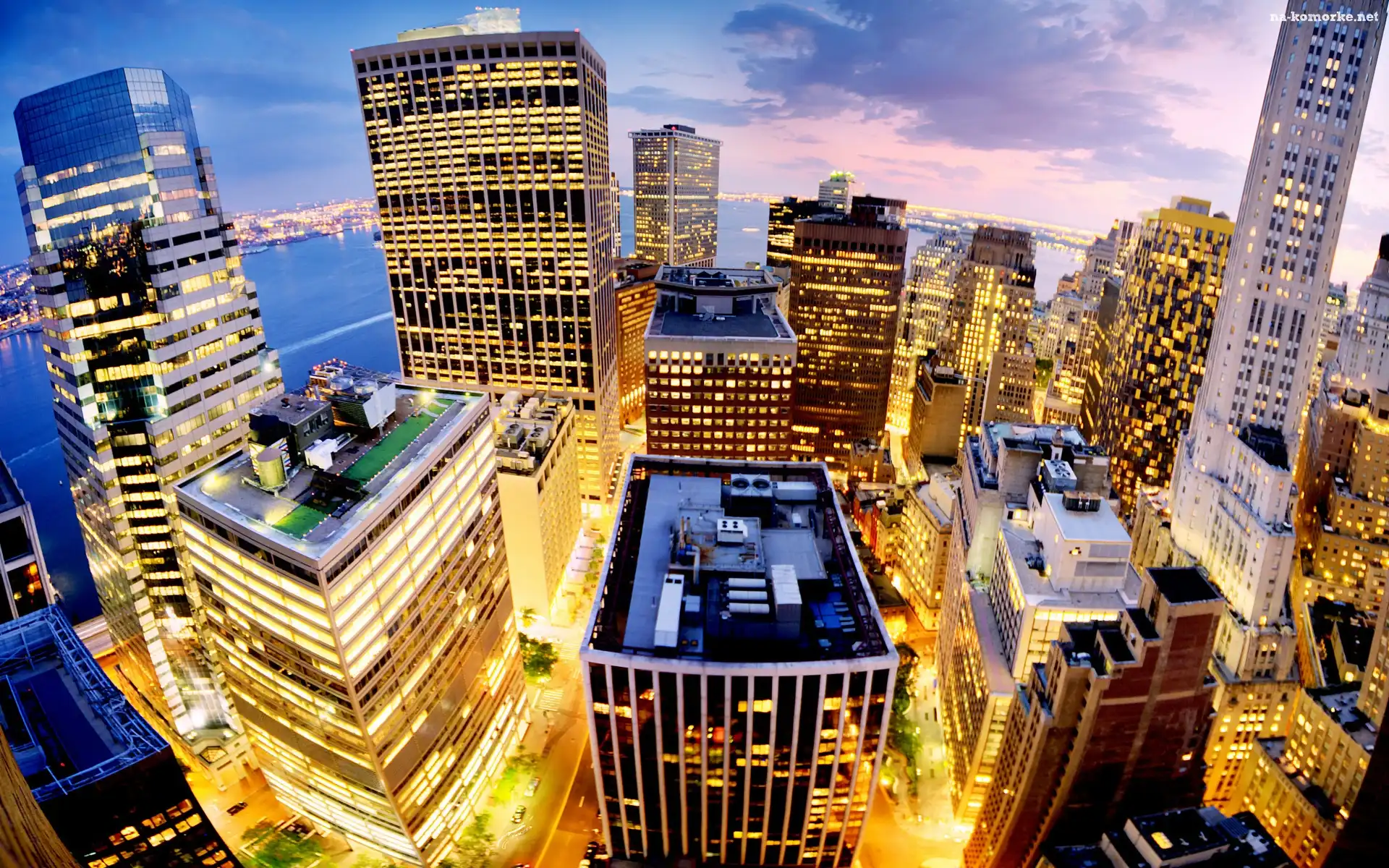 Miasta, Manhattan, Nowy, Jork, Panorama