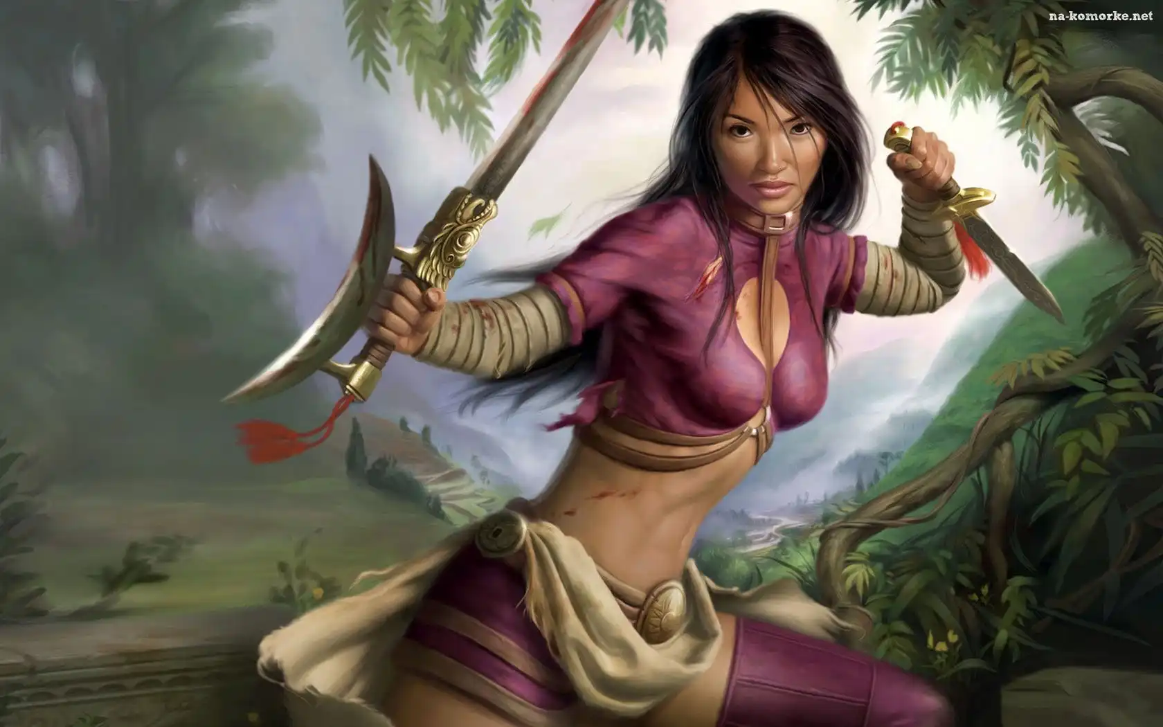 Las, Kobieta, Jade Empire, Wojowniczka, Miecz