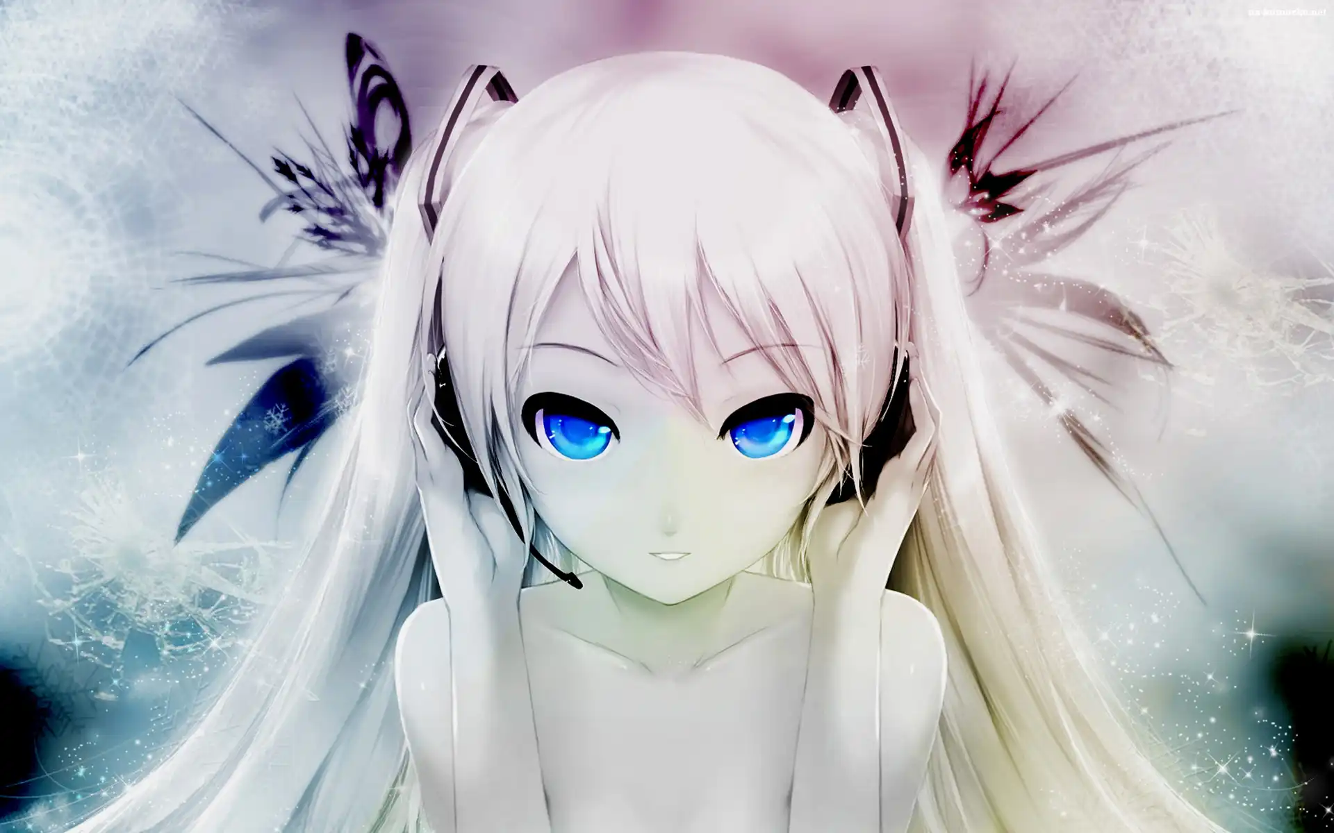 Miku Hatsune, Oczy, Słuchawki, Niebieskie