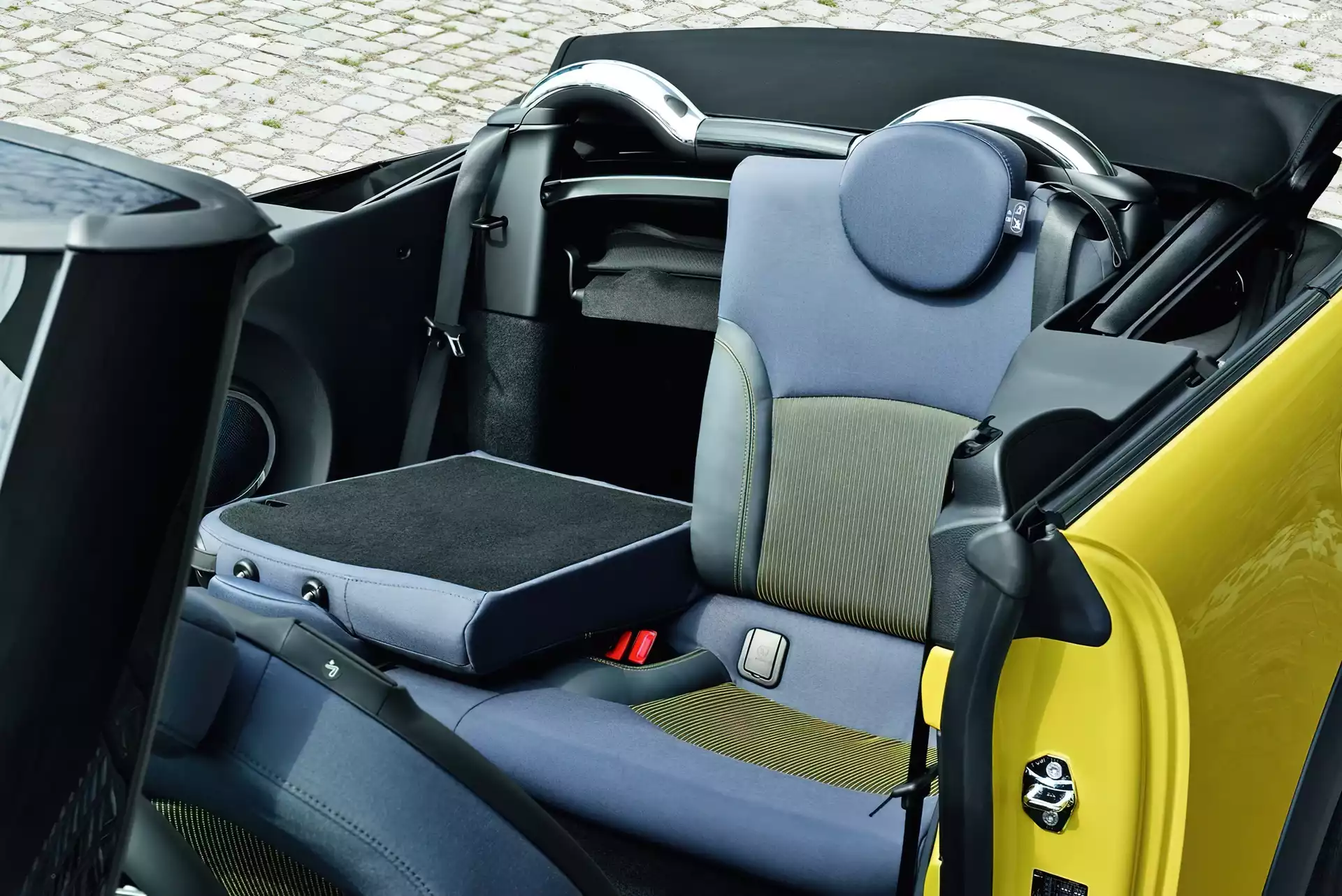 Mini Cabrio, Fotele, Składane, Tylne