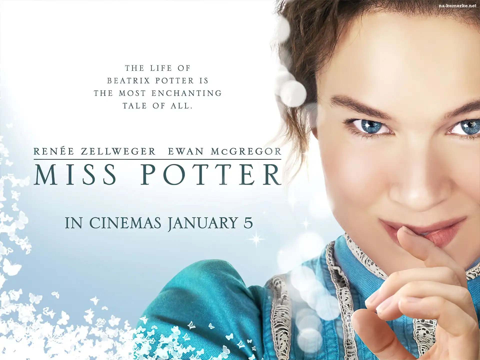twarz, napisy, Miss Potter, Renee Zellweger