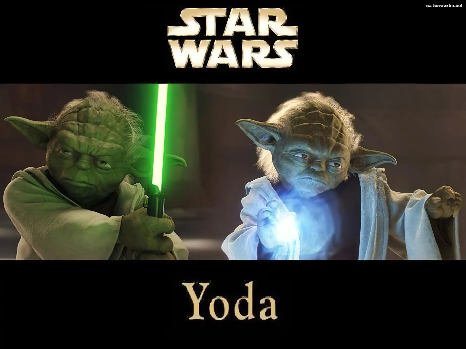 postacie, logo, mistrz Yoda, Star Wars