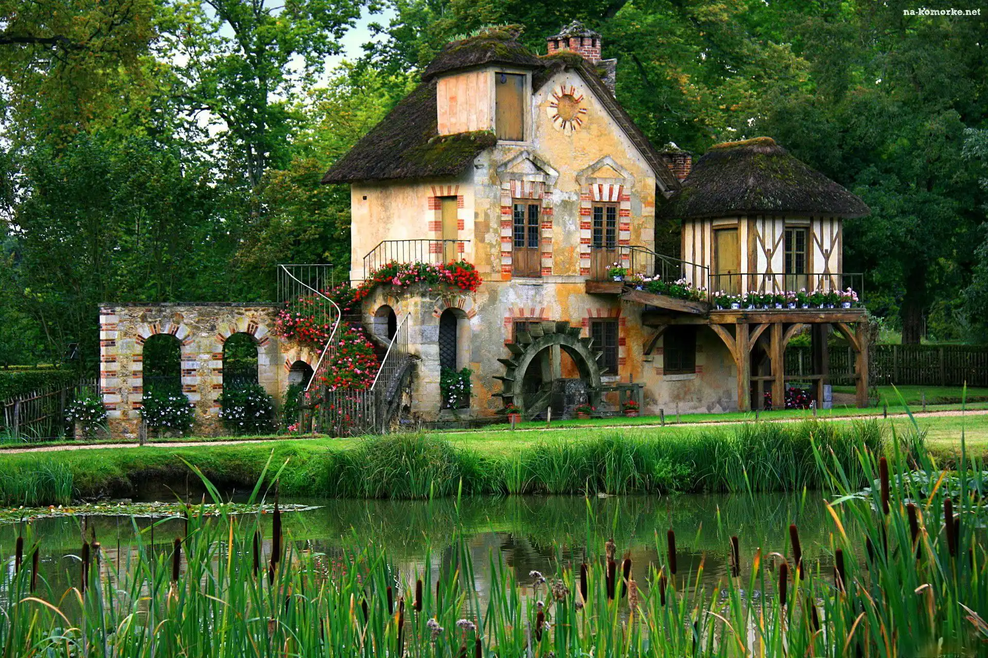 Młyn, Francja, Staw, Skansen